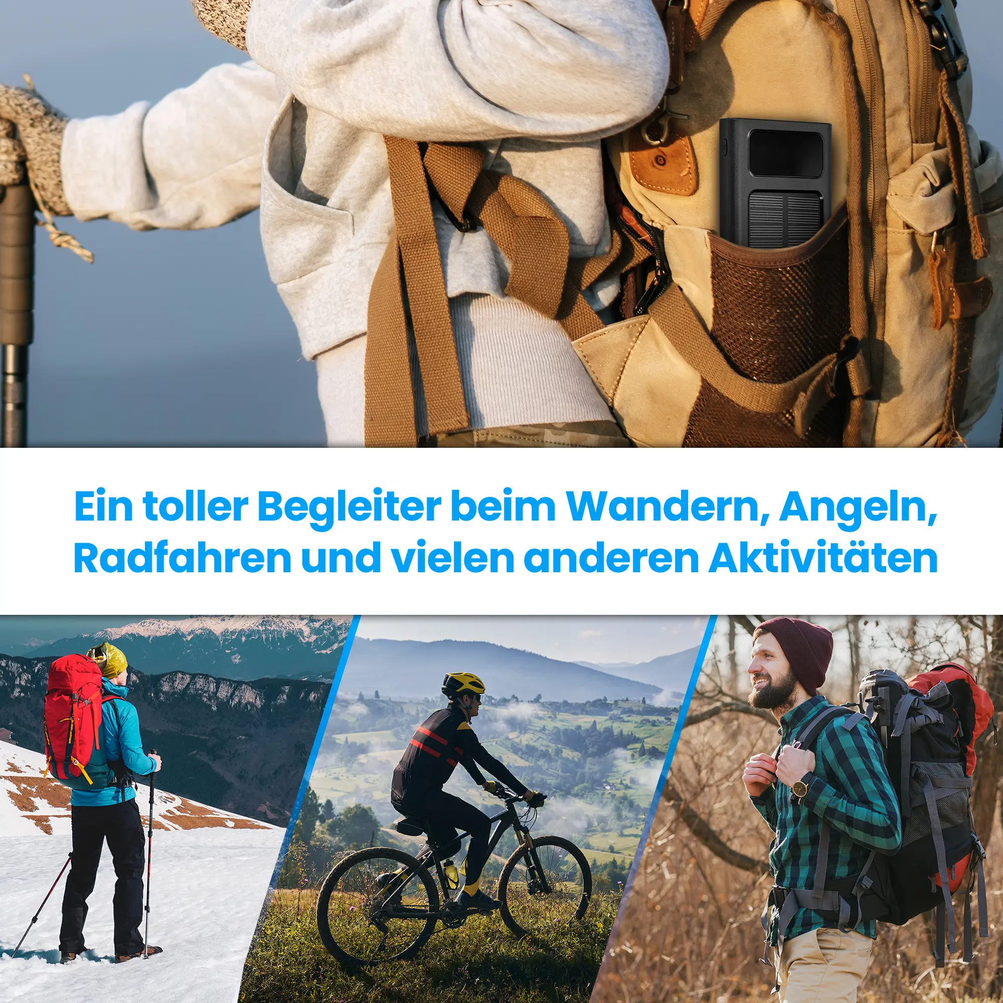 EXTRALINK EPB-091 10000MAH SOLAR POWER BANK SCHWARZ