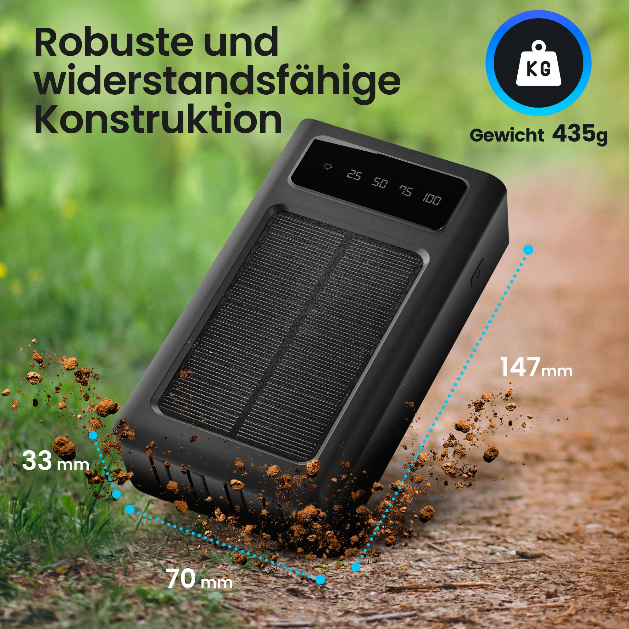 EXTRALINK EPB-092 20000MAH SOLAR POWER BANK SCHWARZ
