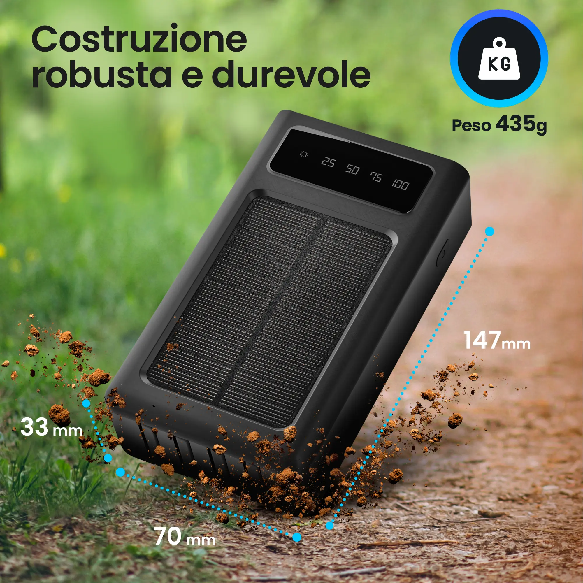 EXTRALINK EPB-092 20000MAH BANCA DI ENERGIA SOLARE NERO