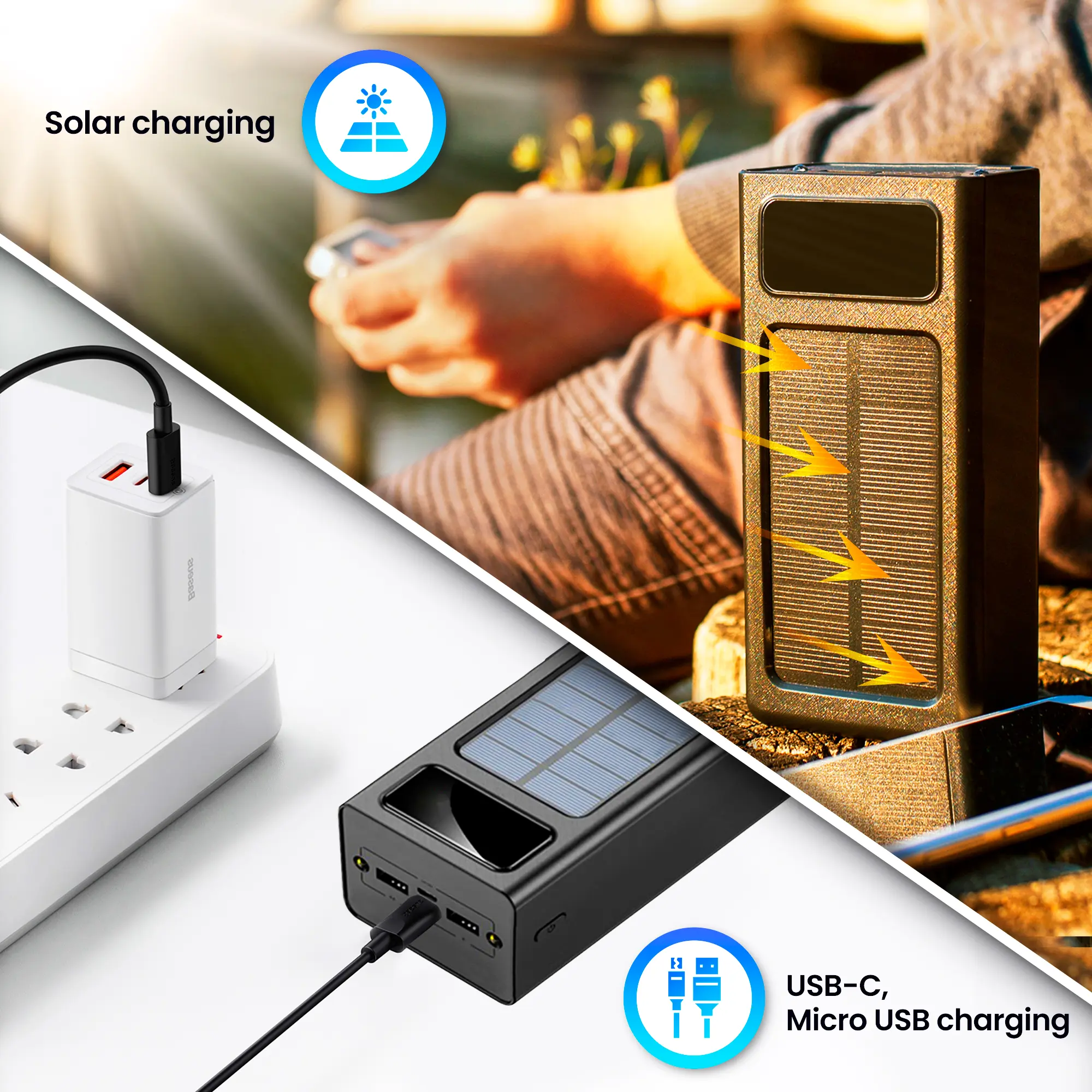 EXTRALINK EPB-093 30000MAH GÜNEŞ ENERJİSİ BANKASI SİYAH