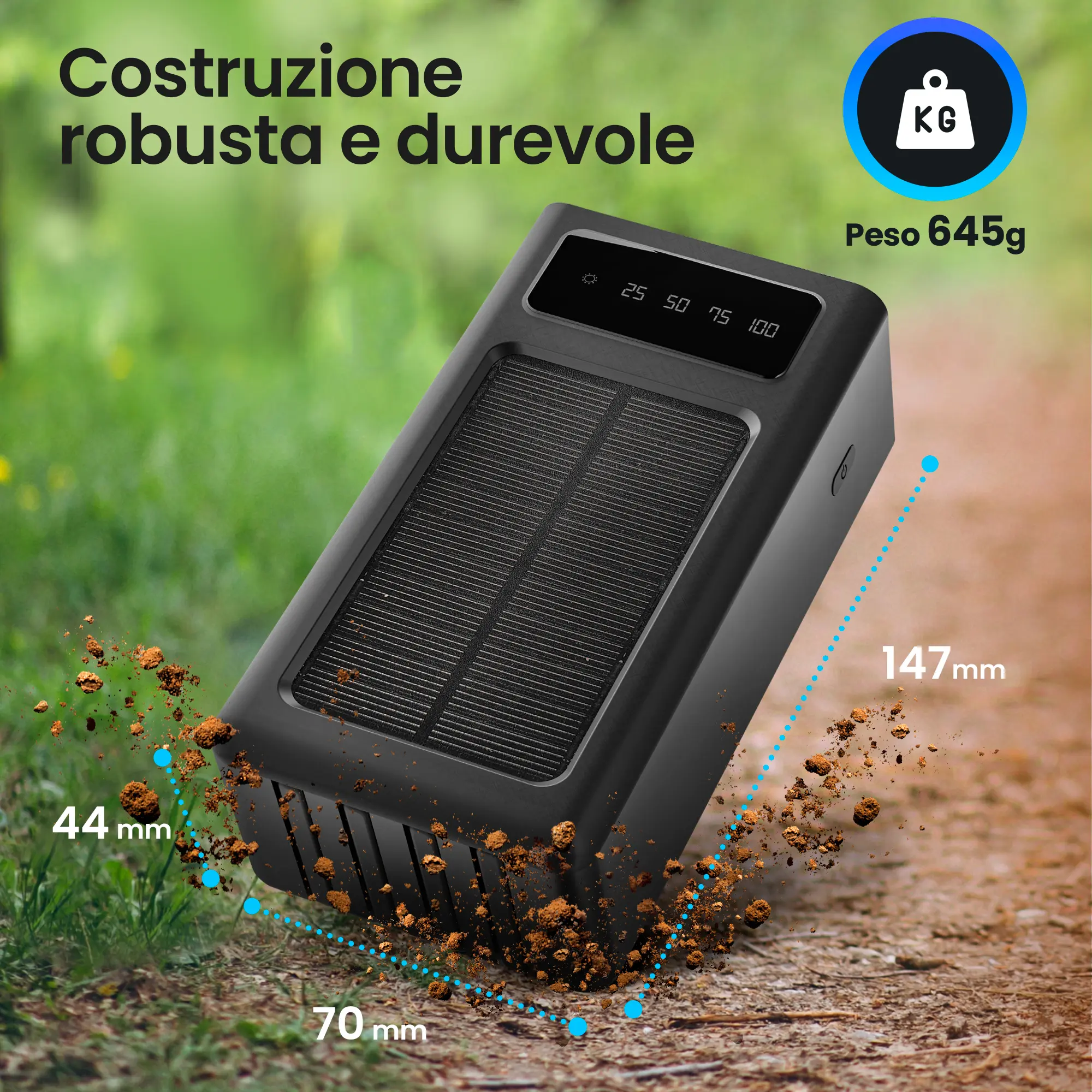 EXTRALINK EPB-093 30000MAH BANCA DI ENERGIA SOLARE NERO
