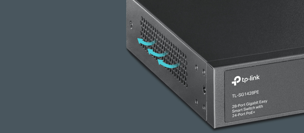 TP-LINK TL-SG1428PE EASY SMART 28-PORT GIGABIT SWITCH COM 24-PORT POE , 2X SFP