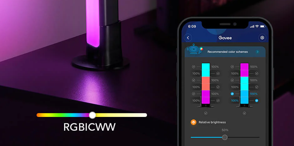 GOVEE H6056 RGBICWW WIFI BLUETOOTH FLOW MAIS BARRAS DE LUZ
