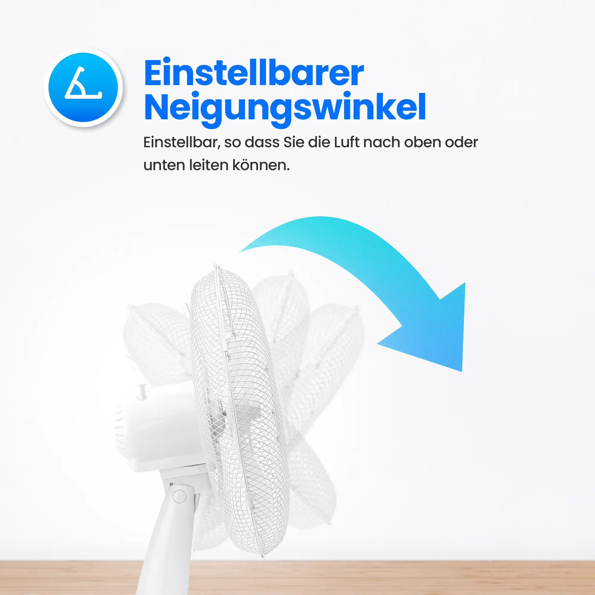 EMERIO FN-114202 TISCHVENTILATOR 30CM, 3 FLÜGEL, 3 GESCHWINDIGKEITSSTUFEN, WEISS