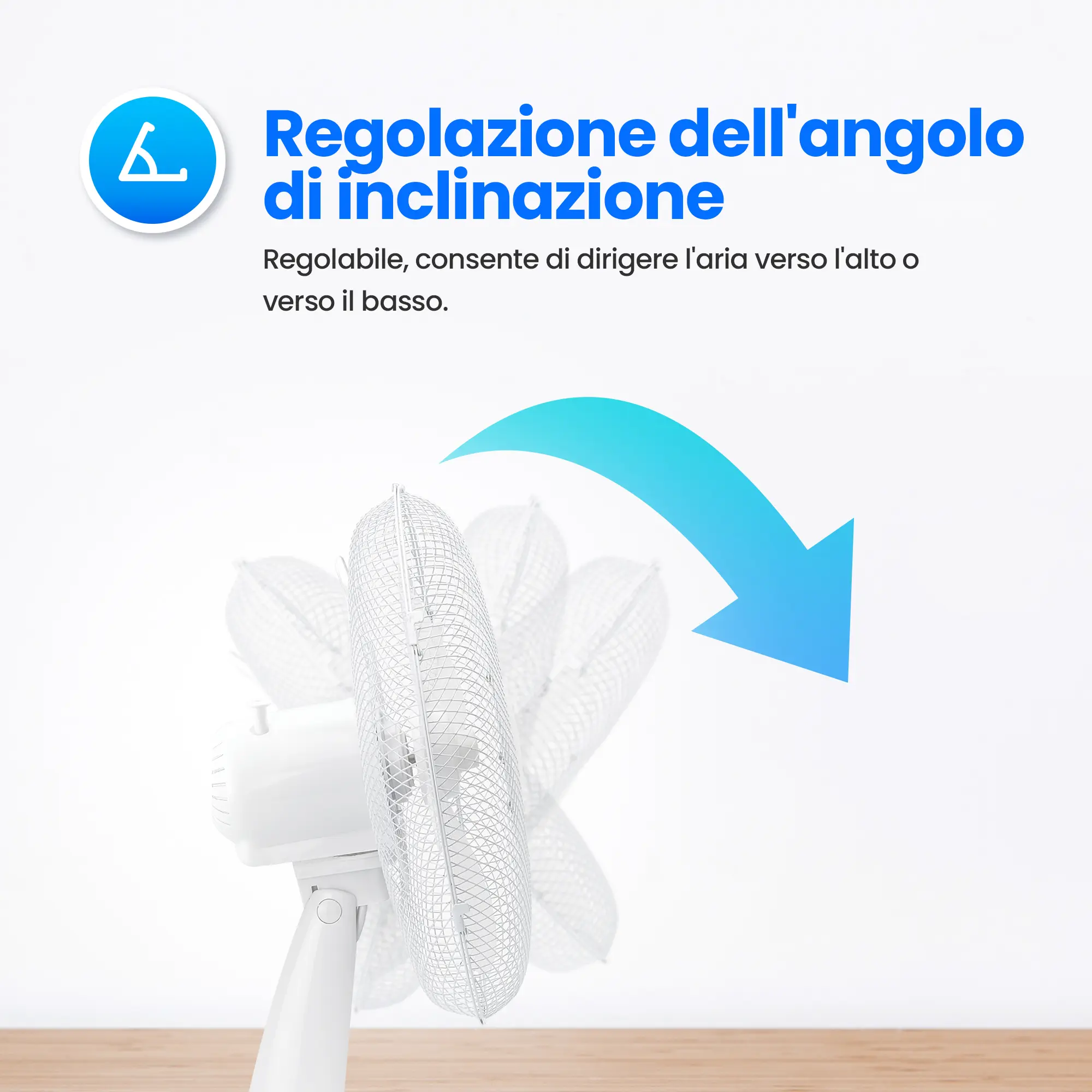 EMERIO FN-114202 VENTILATORE DA TAVOLO 30 CM, 3 PALE, 3 VELOCITÀ, BIANCO
