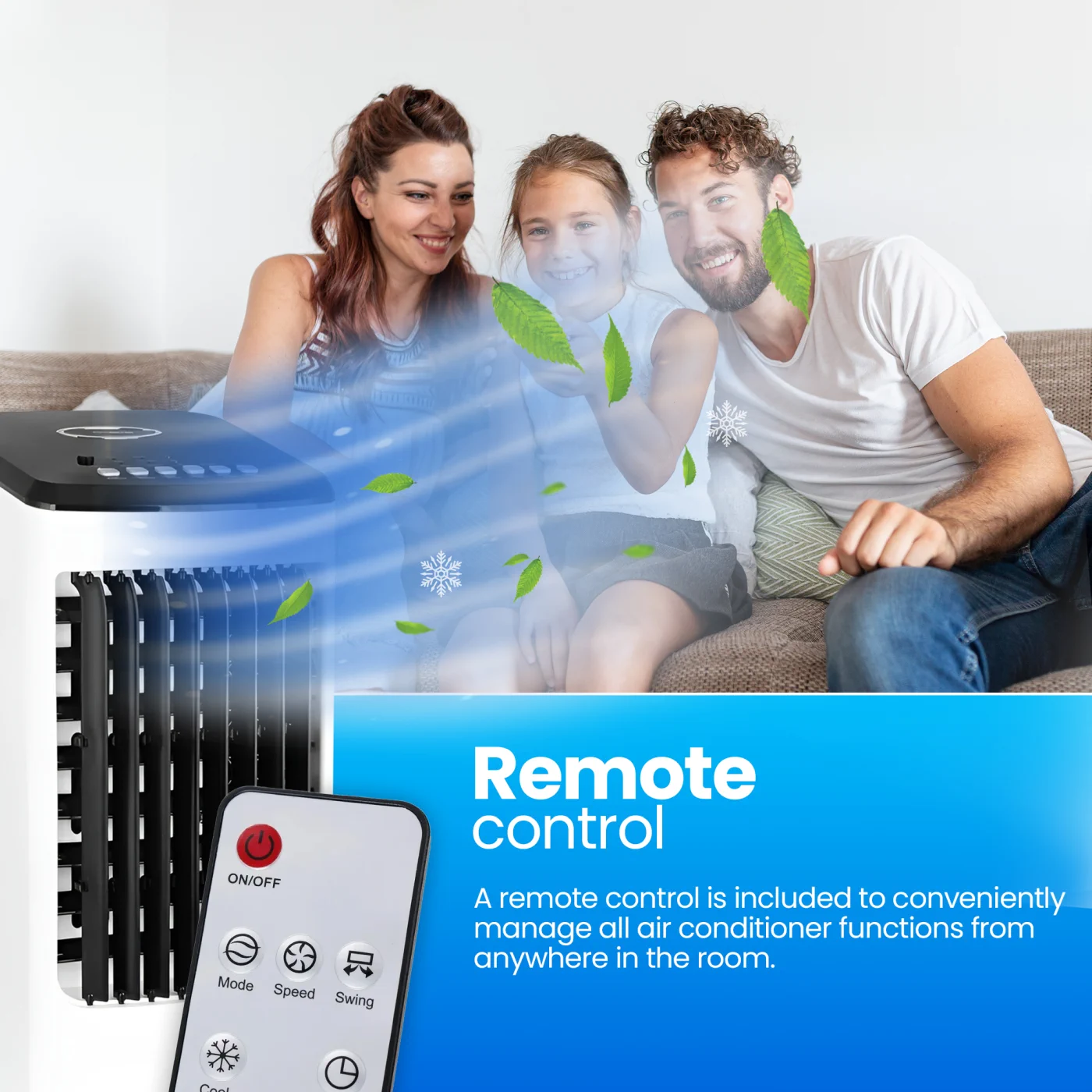 ОХЛАДИТЕЛЬ ВОЗДУХА EMERIO AC-123282, 3 СКОРОСТИ, БЕЛЫЙ