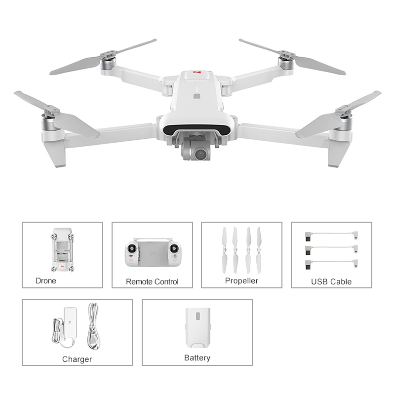 FIMI X8 SE 2022 V2 DRONE contenido del kit est&aacute;ndar batna24
