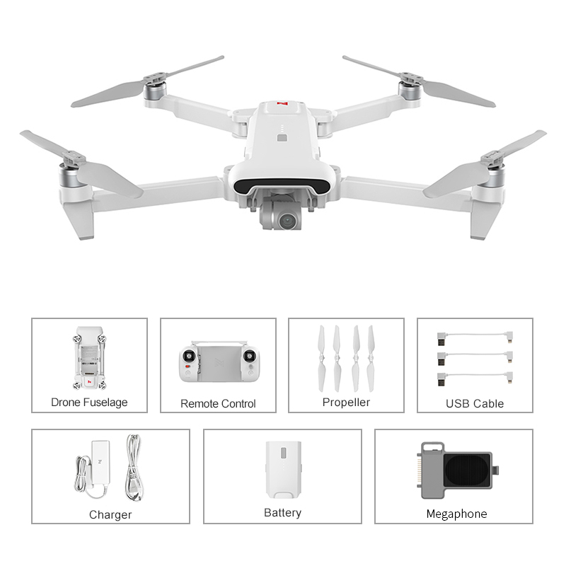 FIMI X8 SE 2022 V2 DRONE standard kit conteúdo batna24