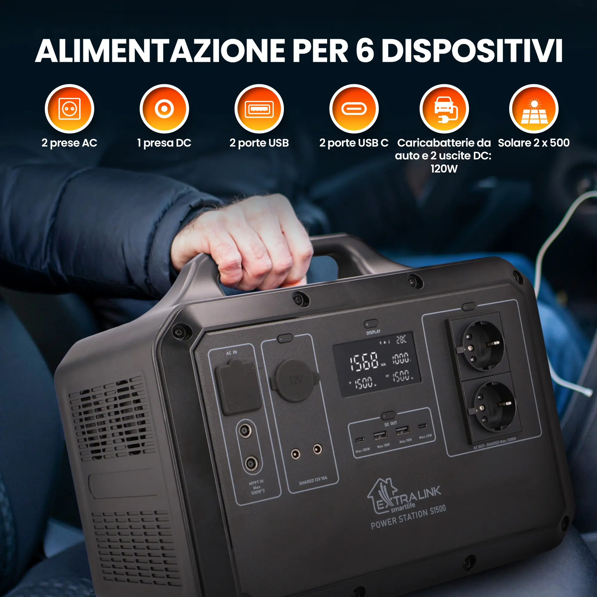 EXTRALINK EPS-S1500F 1568 WH CENTRALE ELETTRICA