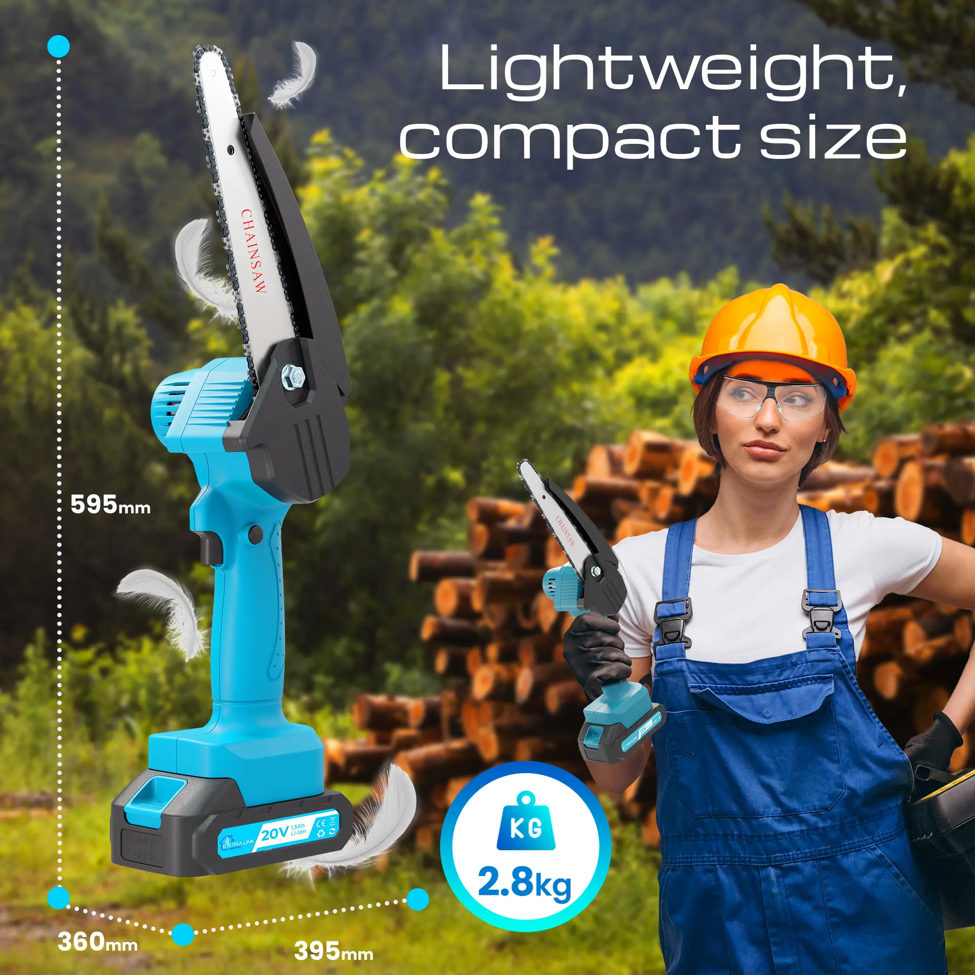 EXTRALINK ELECTRIC 6 INCH CHAIN SAW TM-107 batna24