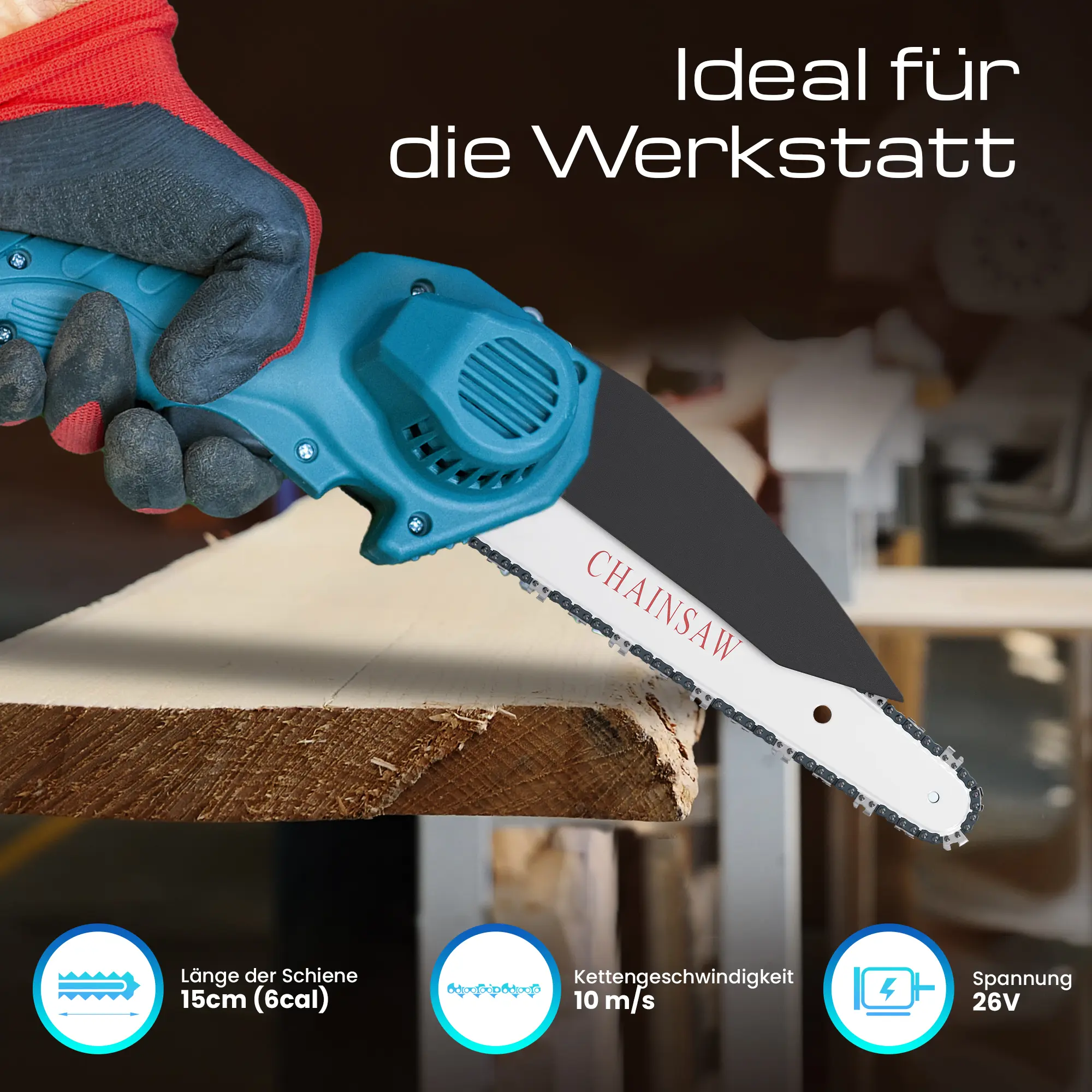 EXTRALINK ELEKTRISCHE 6 ZOLL KETTENS&Auml;GE TM-107 batna24