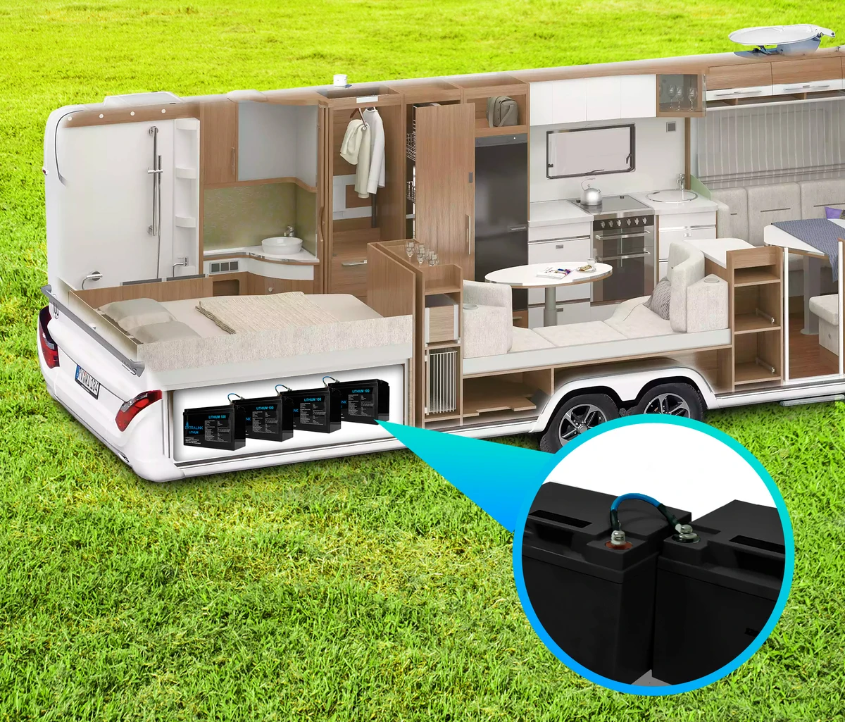 EXTRALINK BATTERY ACLITHIUM LIFEPO4 CUMULATOR 12.8V 100AH, BMS batna24