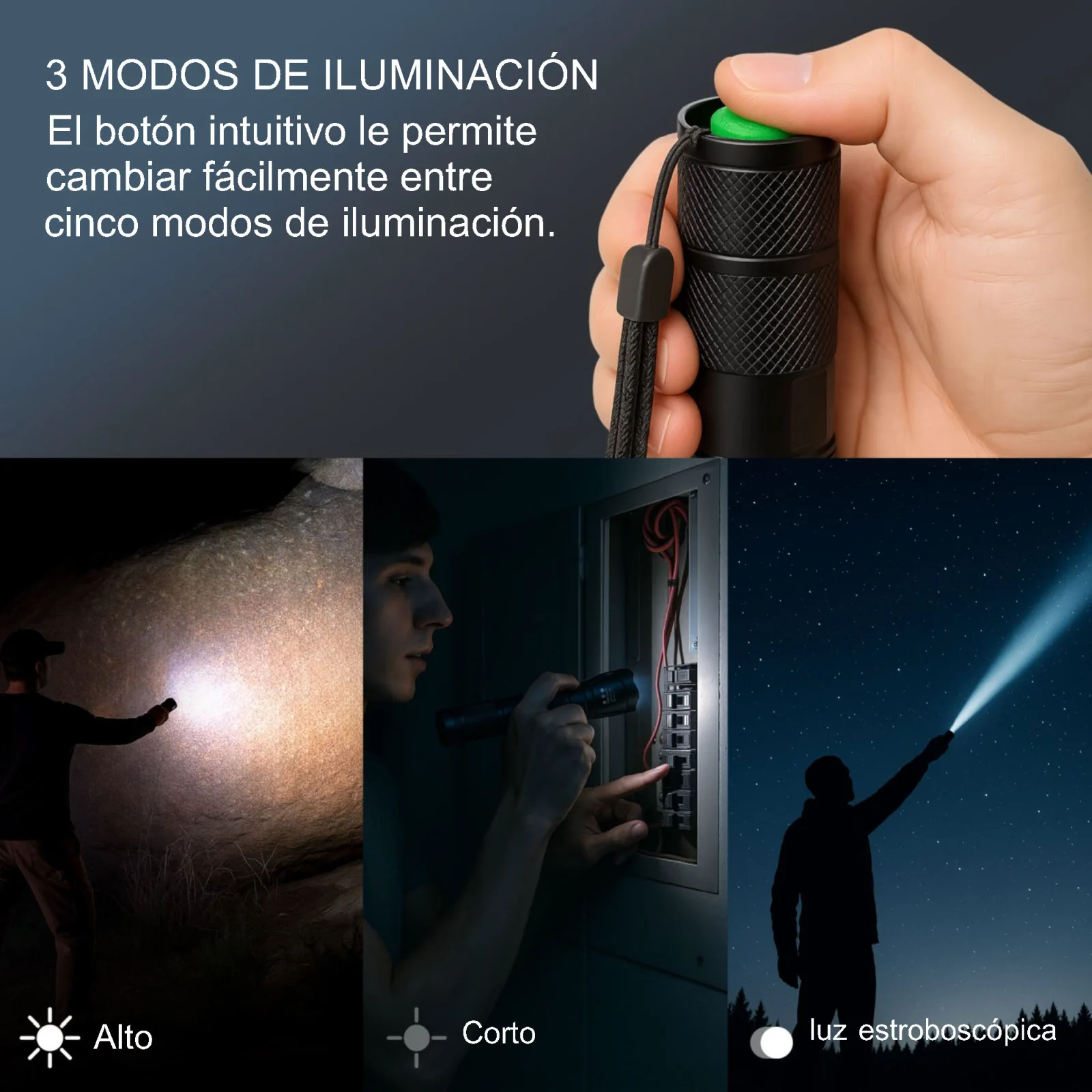 EXTRALINK FLASHLIGHT EFL-1008 10W LED 200LM BATERÍA batna24