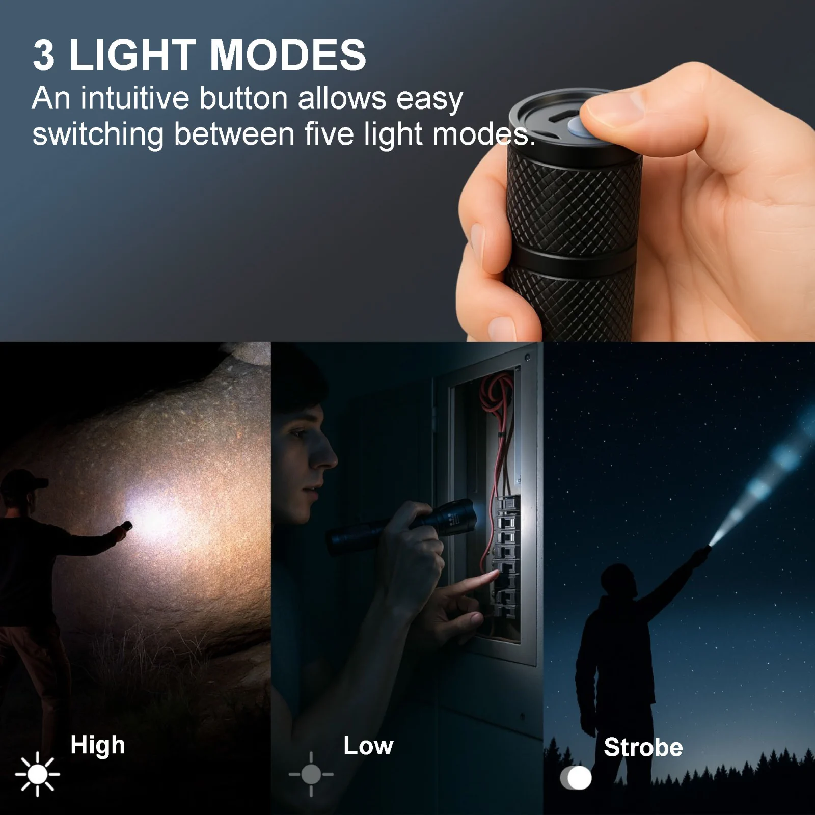 EXTRALINK FLASHLIGHT EFL-1031 10W LED 400LM RECHARGEABLE BATTERY batna24