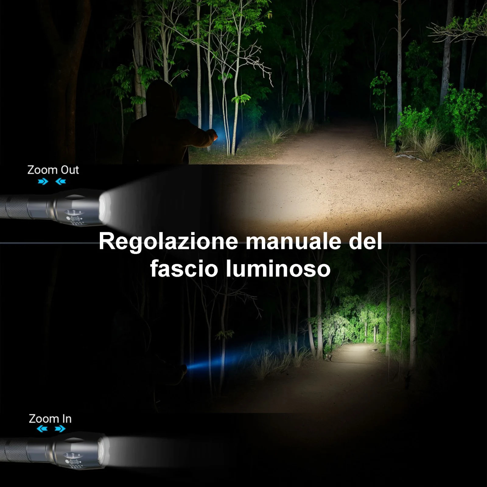 EXTRALINK FLASHLIGHT EFL-1031 ODIN 10W LED 400LM BATTERIA RICARICABILE batna24