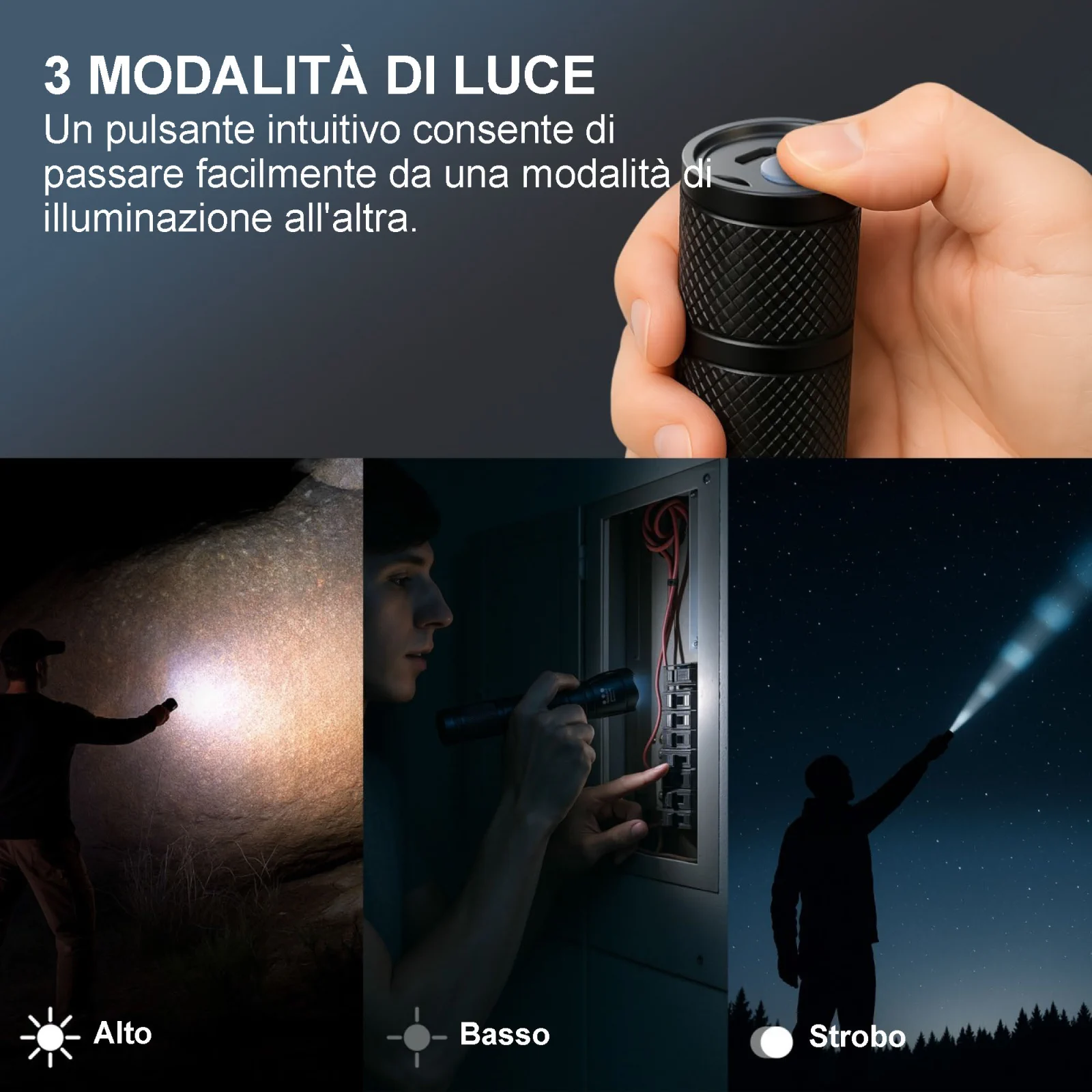 EXTRALINK FLASHLIGHT EFL-1031 10W LED 400LM BATTERIA RICARICABILE batna24