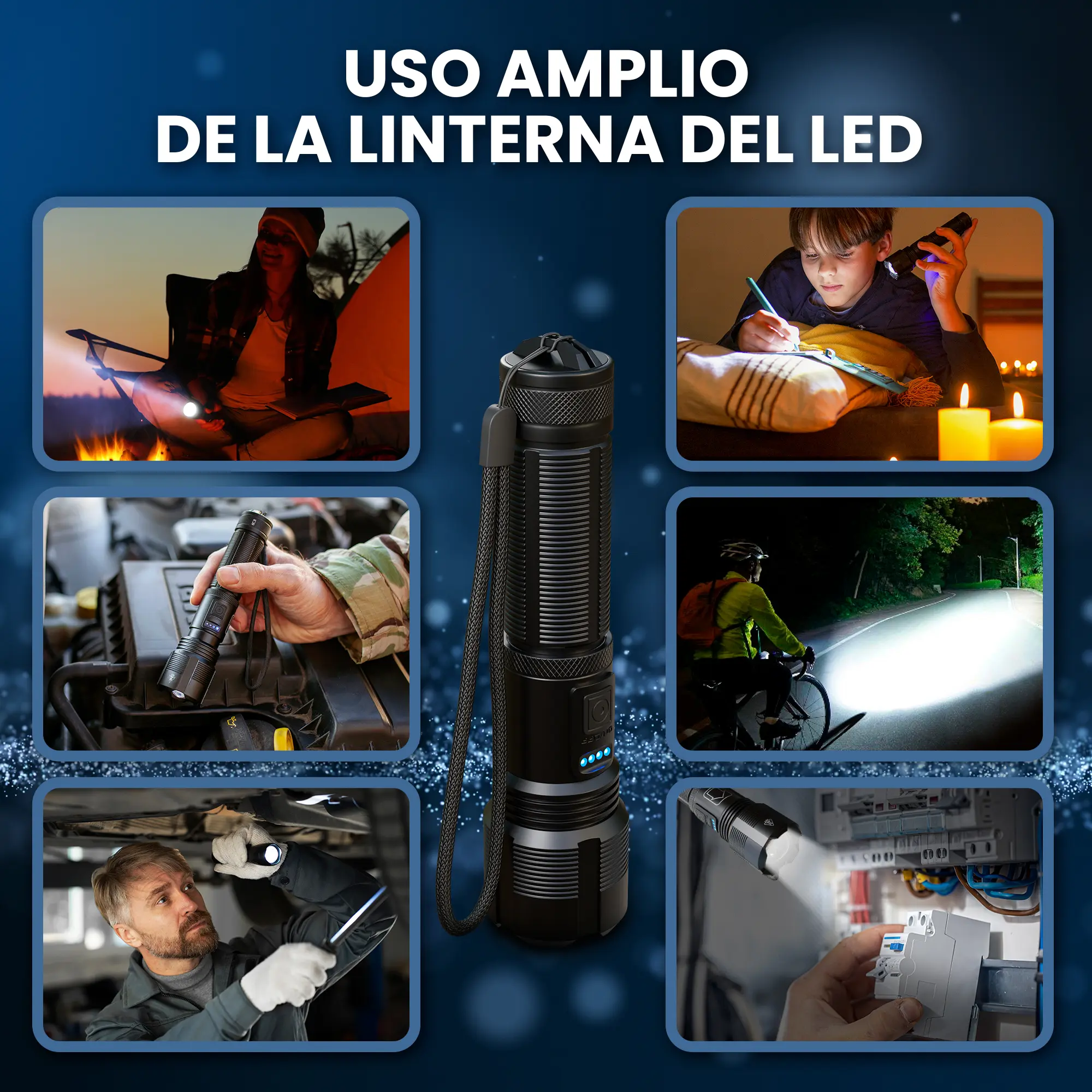 EXTRALINK FLASHLIGHT LED XHP50 1000LM BATERÍA RECARGABLE batna24