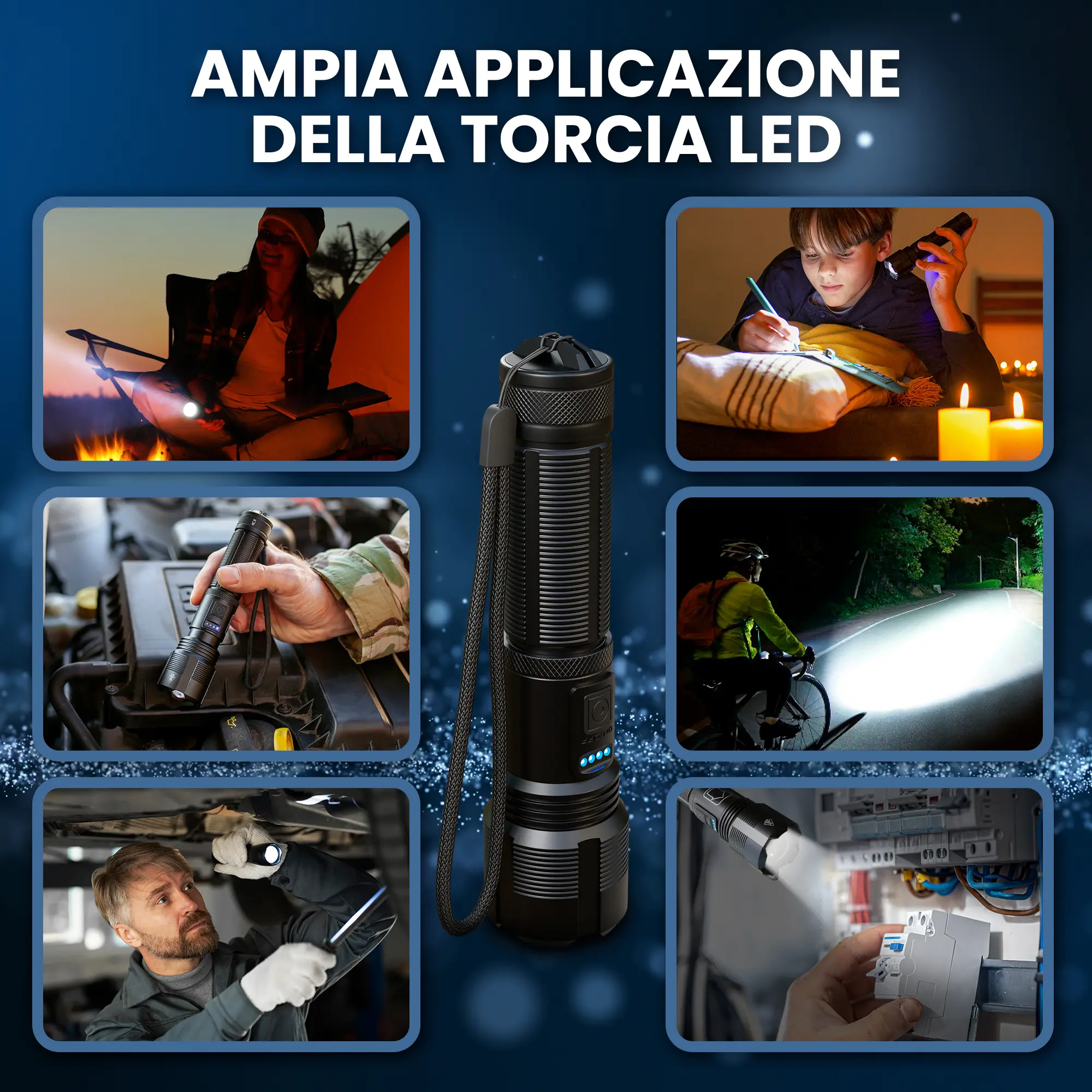 EXTRALINK FLASHLIGHT LED XHP50 1000LM BATTERIA RICARICABILE batna24