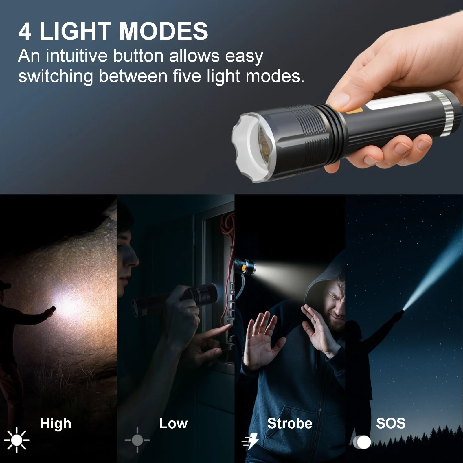 EXTRALINK FLASHLIGHT LED P50 700LM BATERÍA RECARGABLE batna24