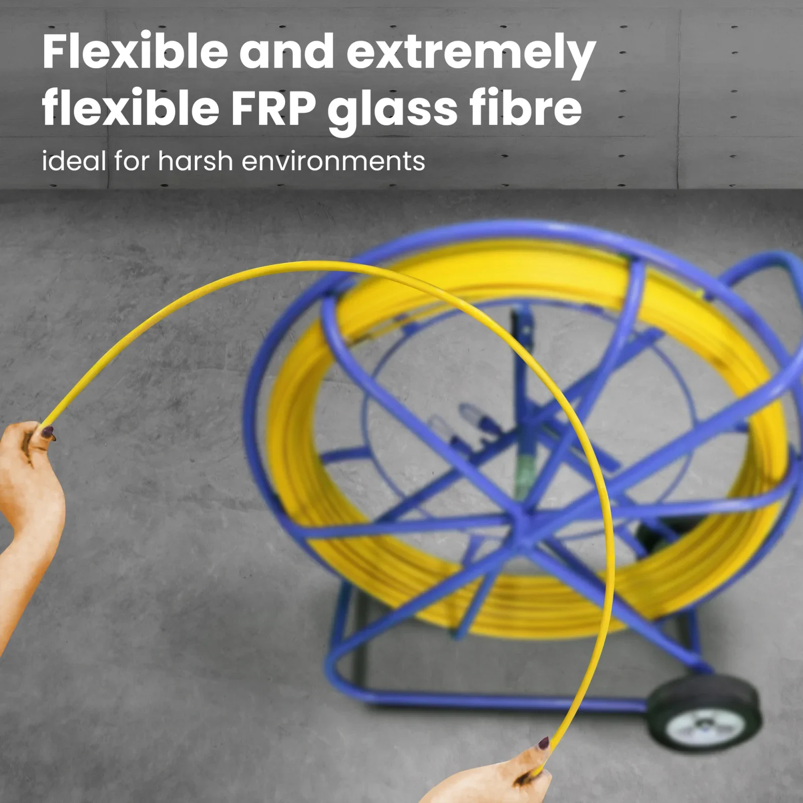 Extralink Pilot 10mm 250m | Fibra de vidrio FRP, dia. 10mm, longitud 250m, amarillo