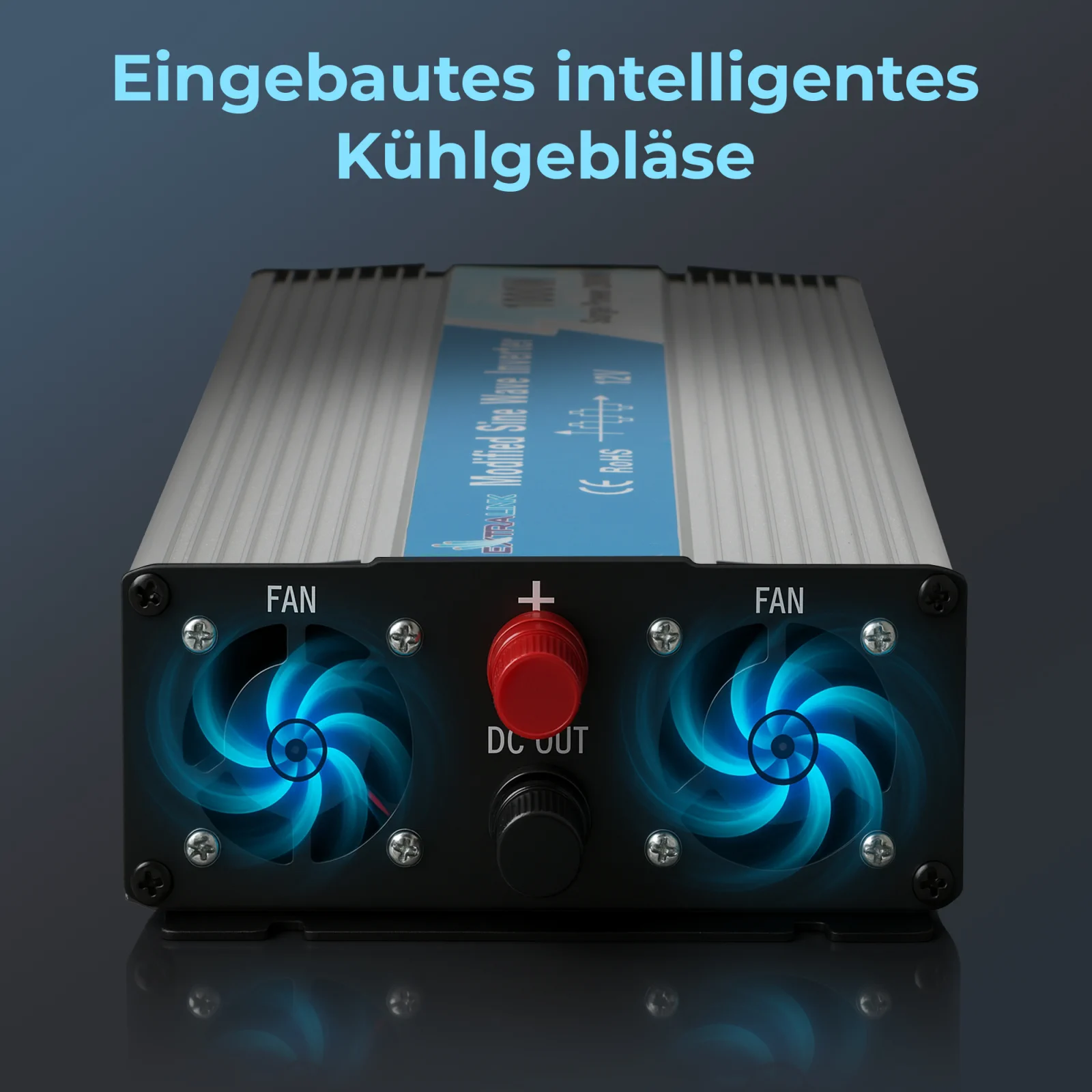 EXTRALINK SPANNUNGSWANDLER 12V - 230V, 1500W, MODIFIZIERTER SINUS OPIM-1500W