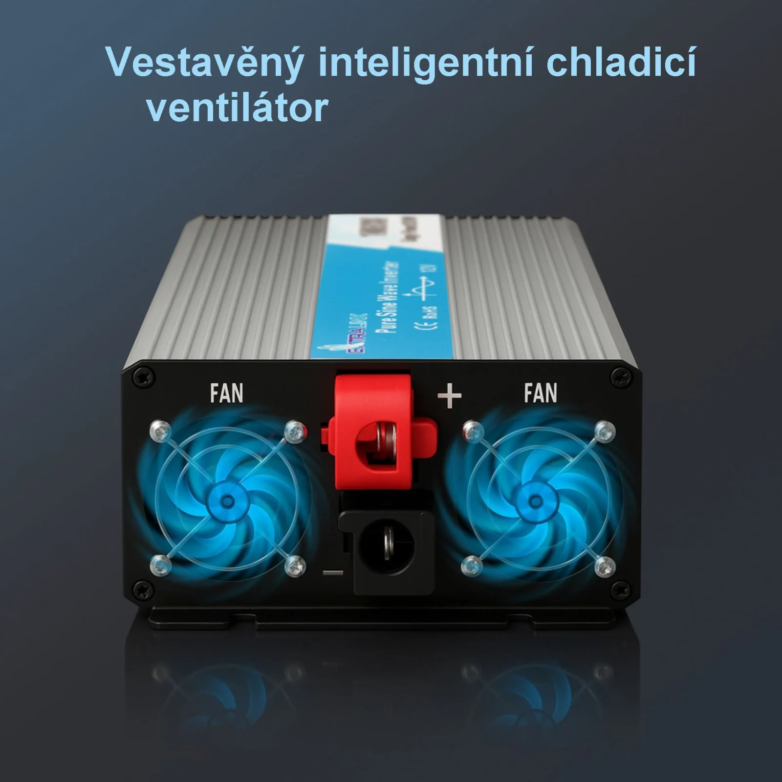 EXTRALINK MĚNIČ NAPĚTÍ 12V - 230V, 1500W, PURE SINUS OPIP-1500W