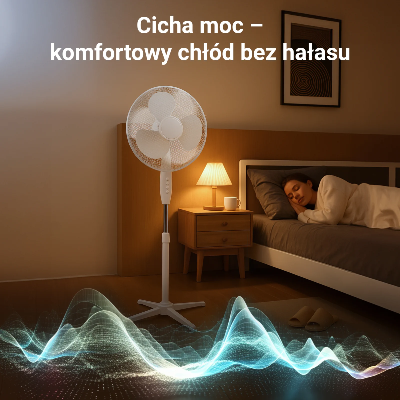 Extralink Breeze ESF-40D-WH Blanco | Ventilador de pie | 3 aspas, 3 velocidades