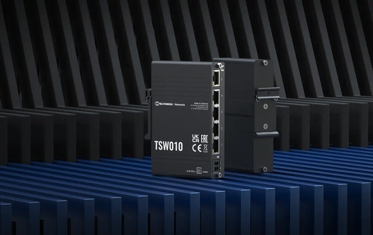 TELTONIKA TSW010 INDUSTRIAL SWITCH 5X FE, DIN RAIL MOUNTING batna24