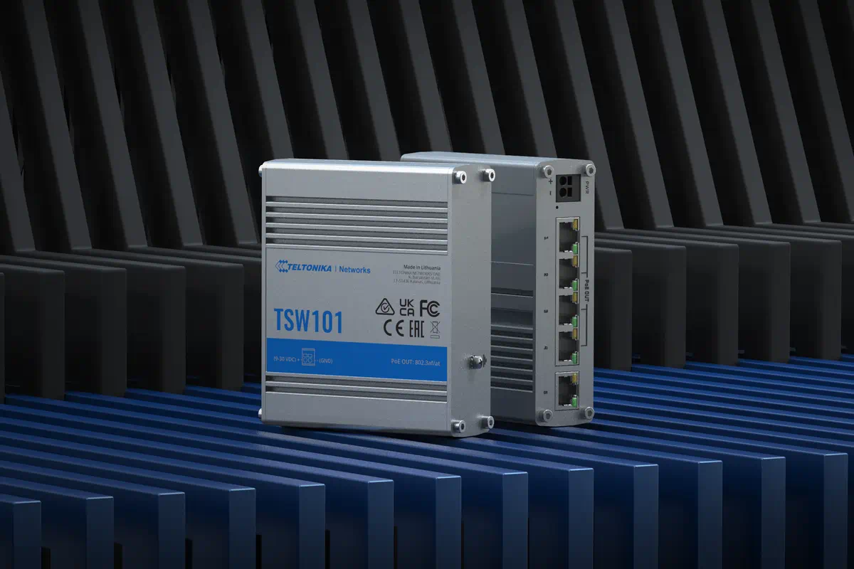 TELTONIKA TSW101 SWITCH POE AUTOMOTOR, 5x PUERTOS GE (4X PUERTOS PoE) batna24