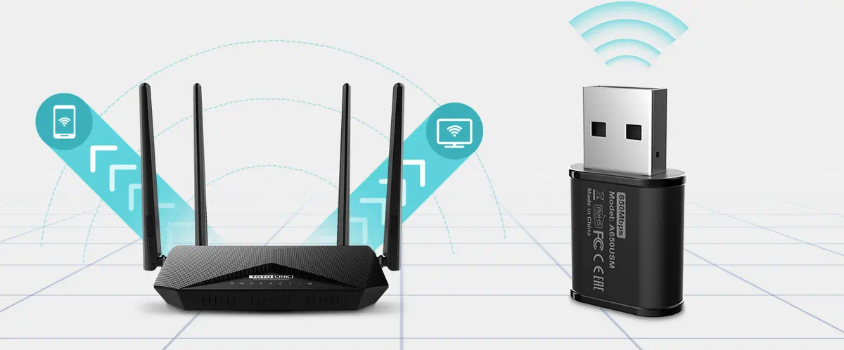 TOTOLINK A650USM ADATTATORE USB WIRELESS DUAL BAND, SUPPORTO MU-MIMO batna24