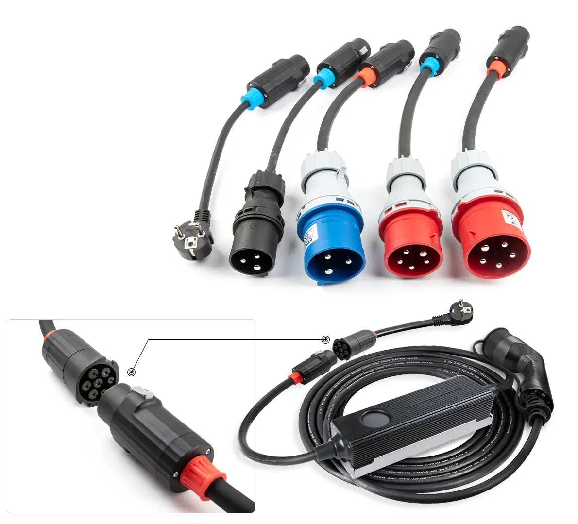 EXTRALINK BS-PCD050 CARICABATTERIE EV PORTATILE, 3 FASI 24A 16,5KW