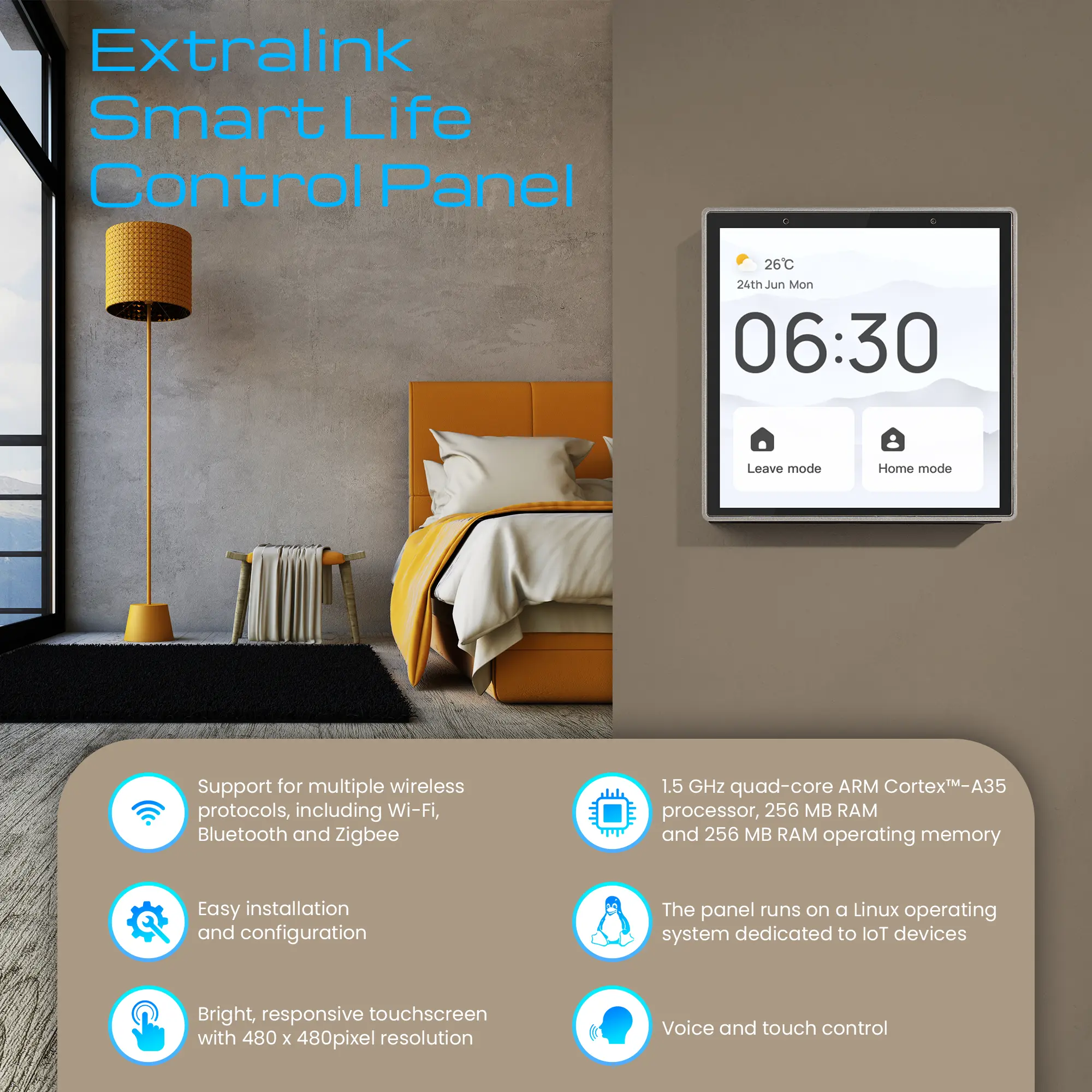 EXTRALINK SMART LIFE CONTROL PANEL ESH-CP1 batna24