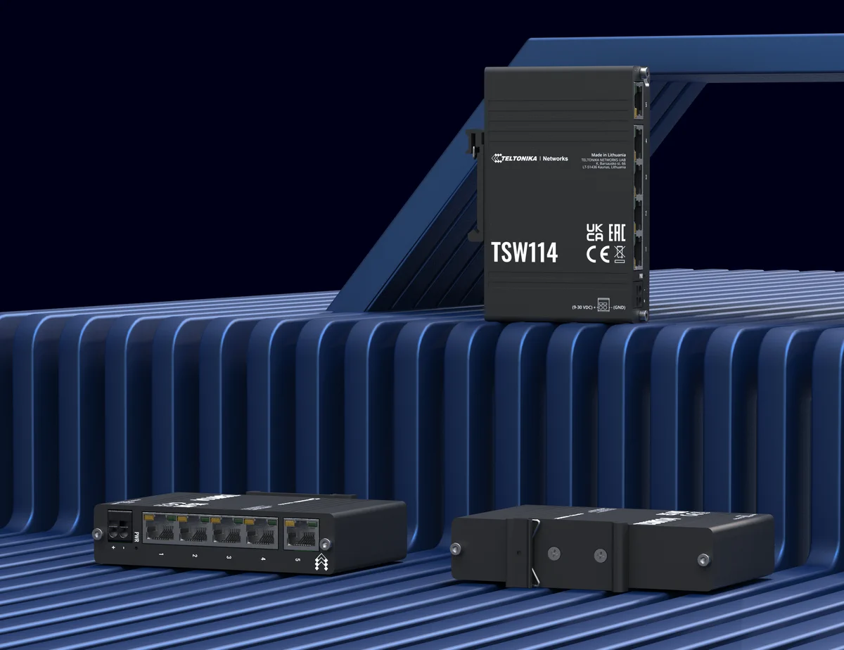 TELTONIKA TSW114 GIGABIT DIN RAIL SWITCH 5X GE PORTS batna24