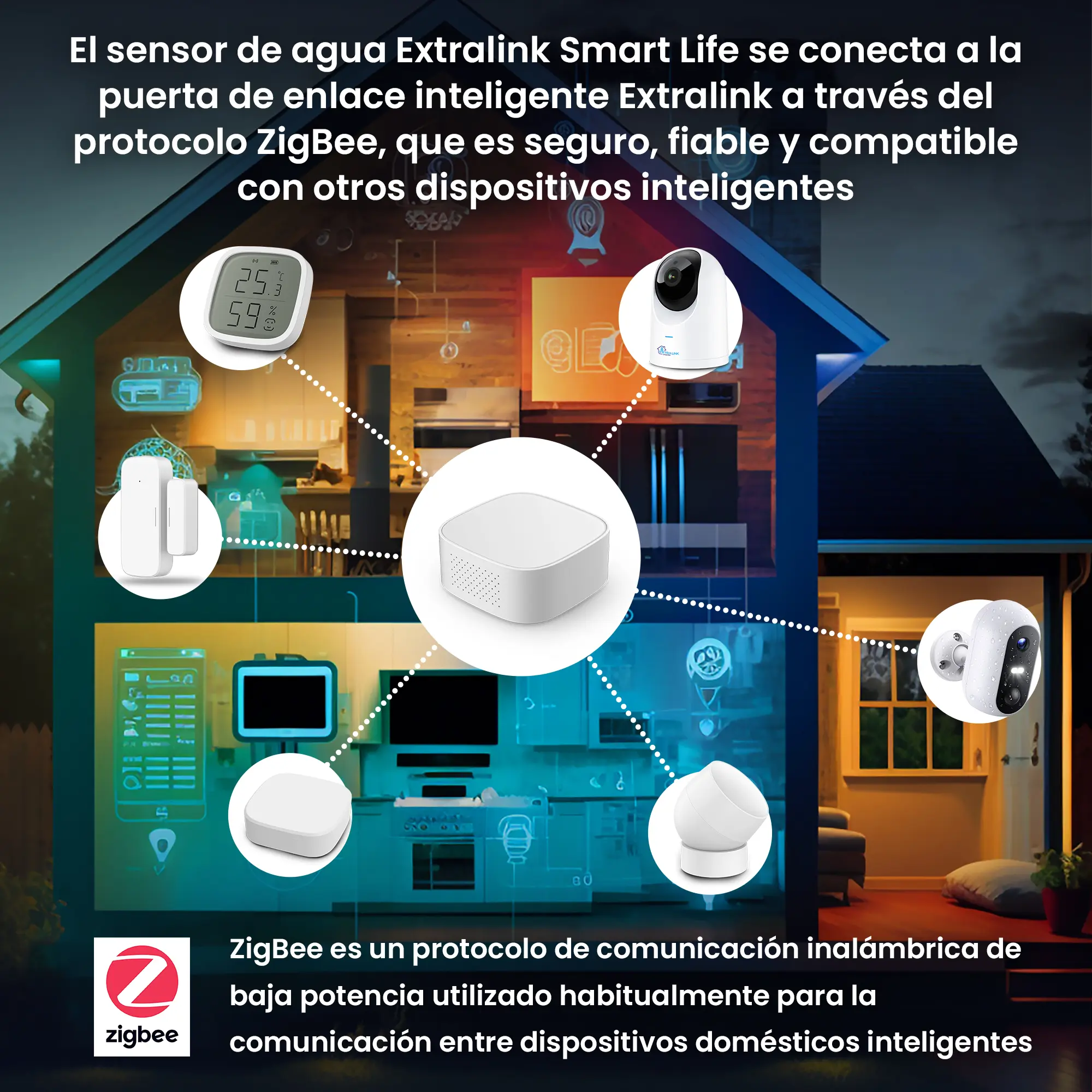 SENSOR DE AGUA EXTRALINK SMART LIFE
