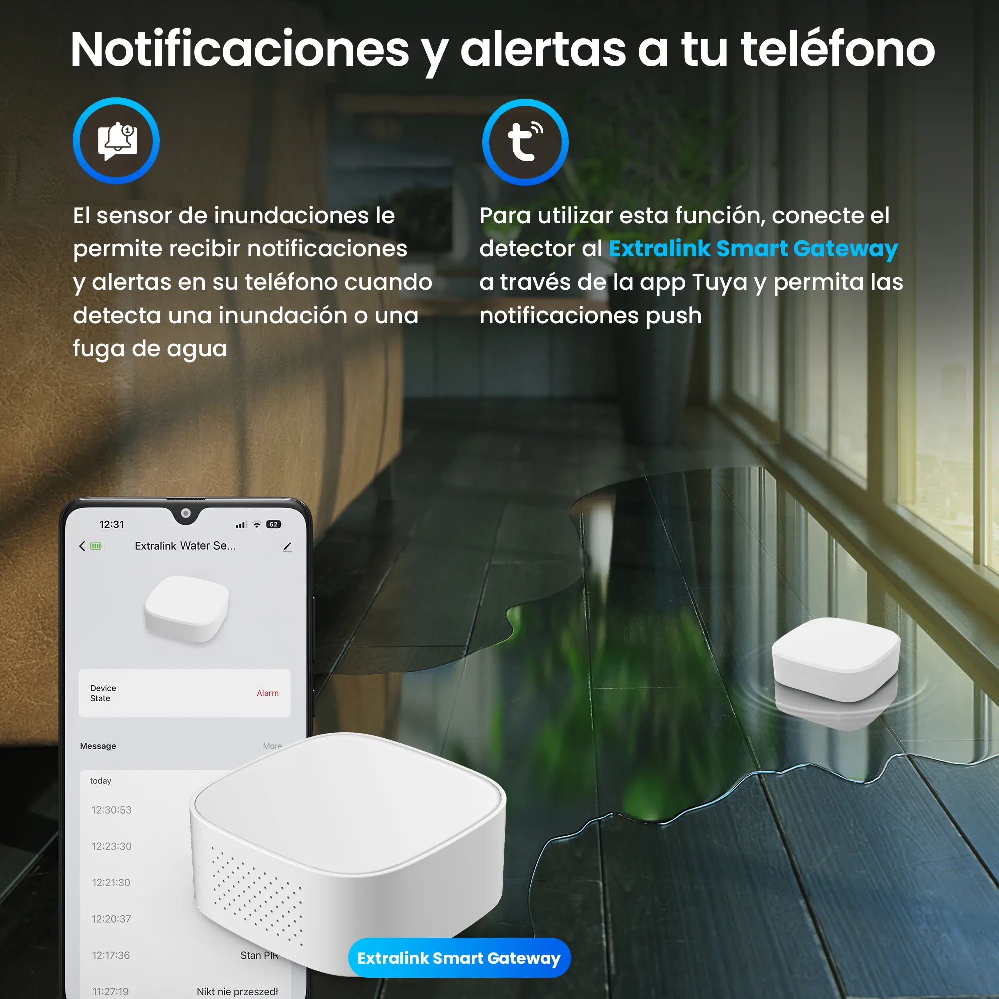 EXTRALINK SMART LIFE SENSOR DE AGUA batna24