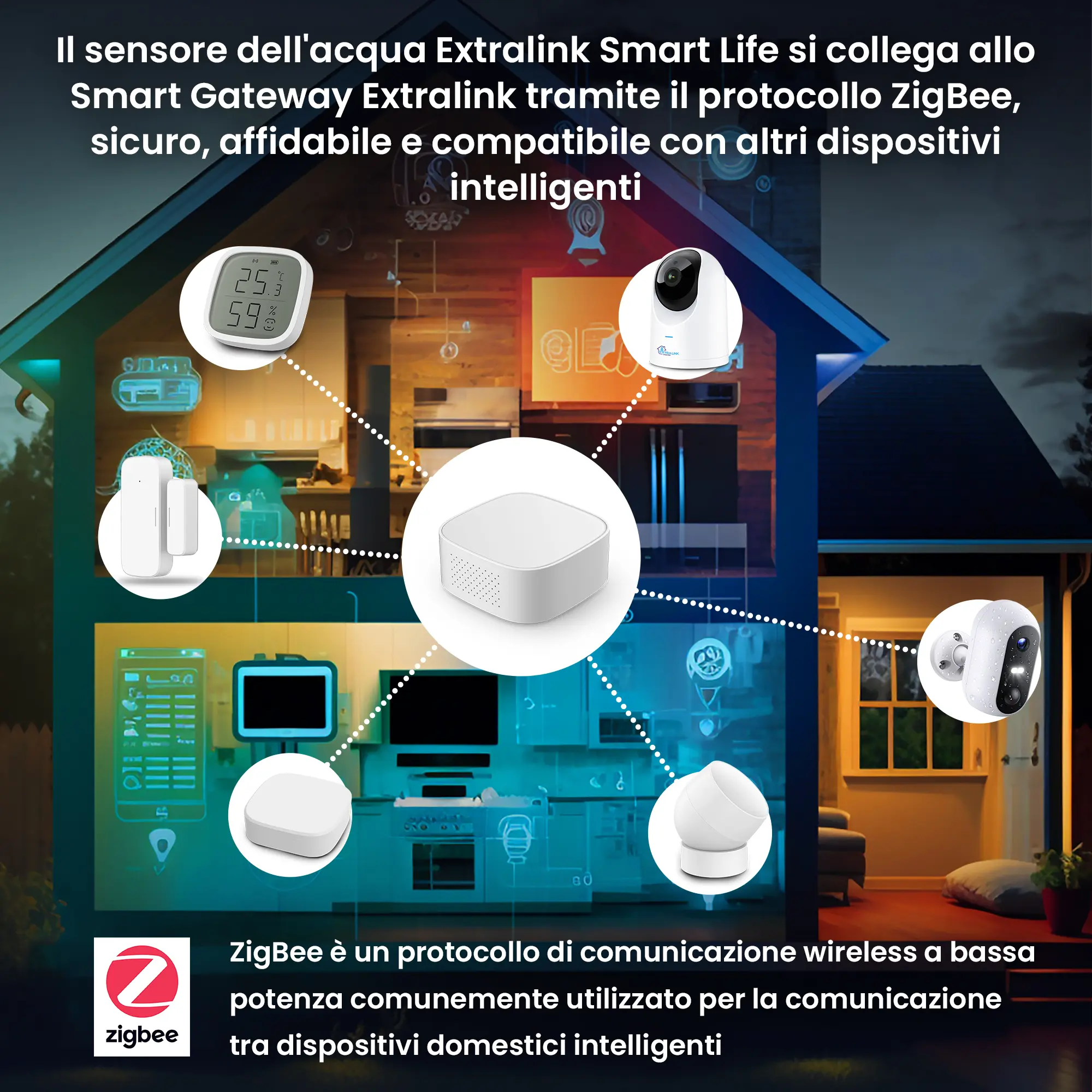 SENSORE ACQUA EXTRALINK SMART LIFE