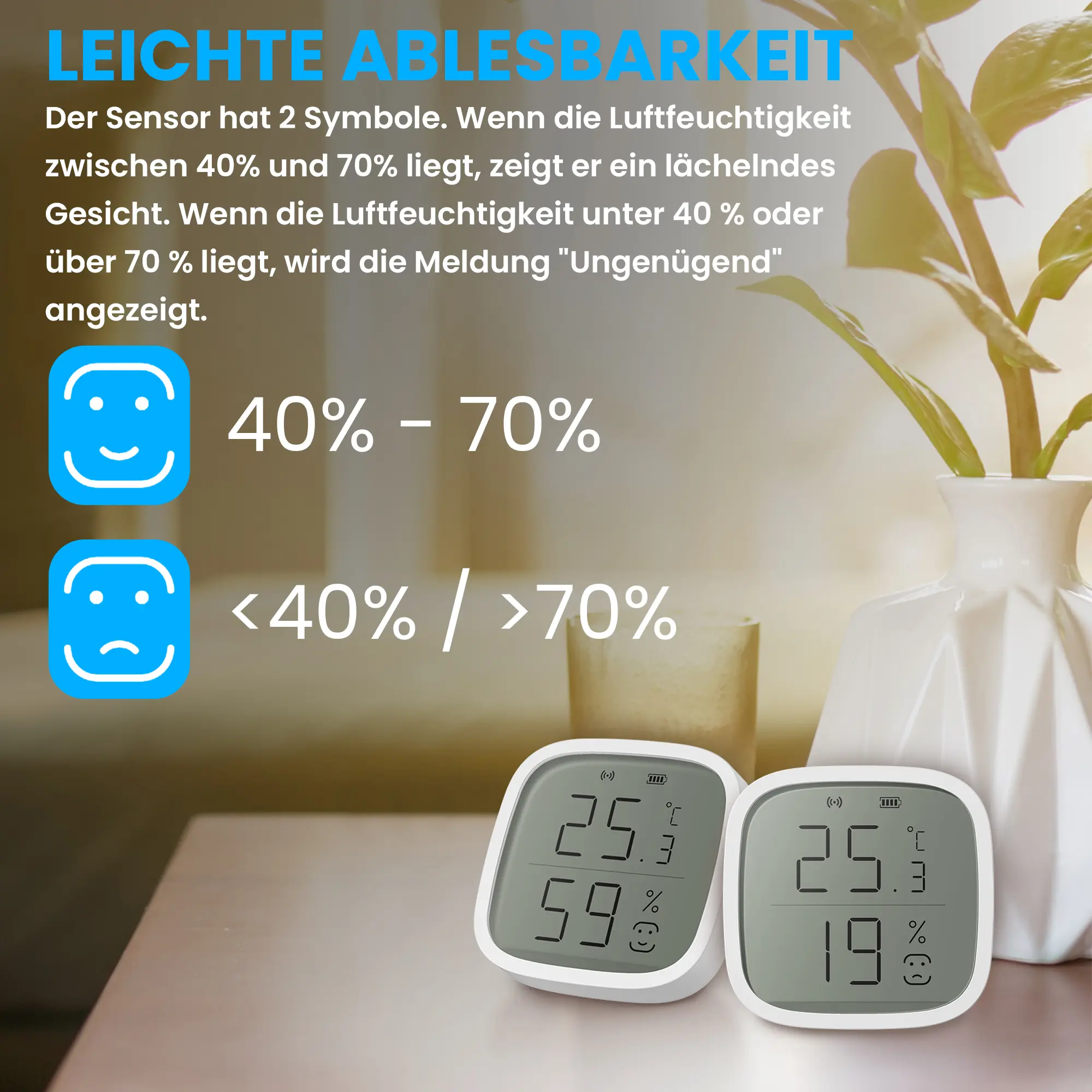 EXTRALINK SMART LIFE TEMPERATUR- UND FEUCHTIGKEITSSENSOR batna24
