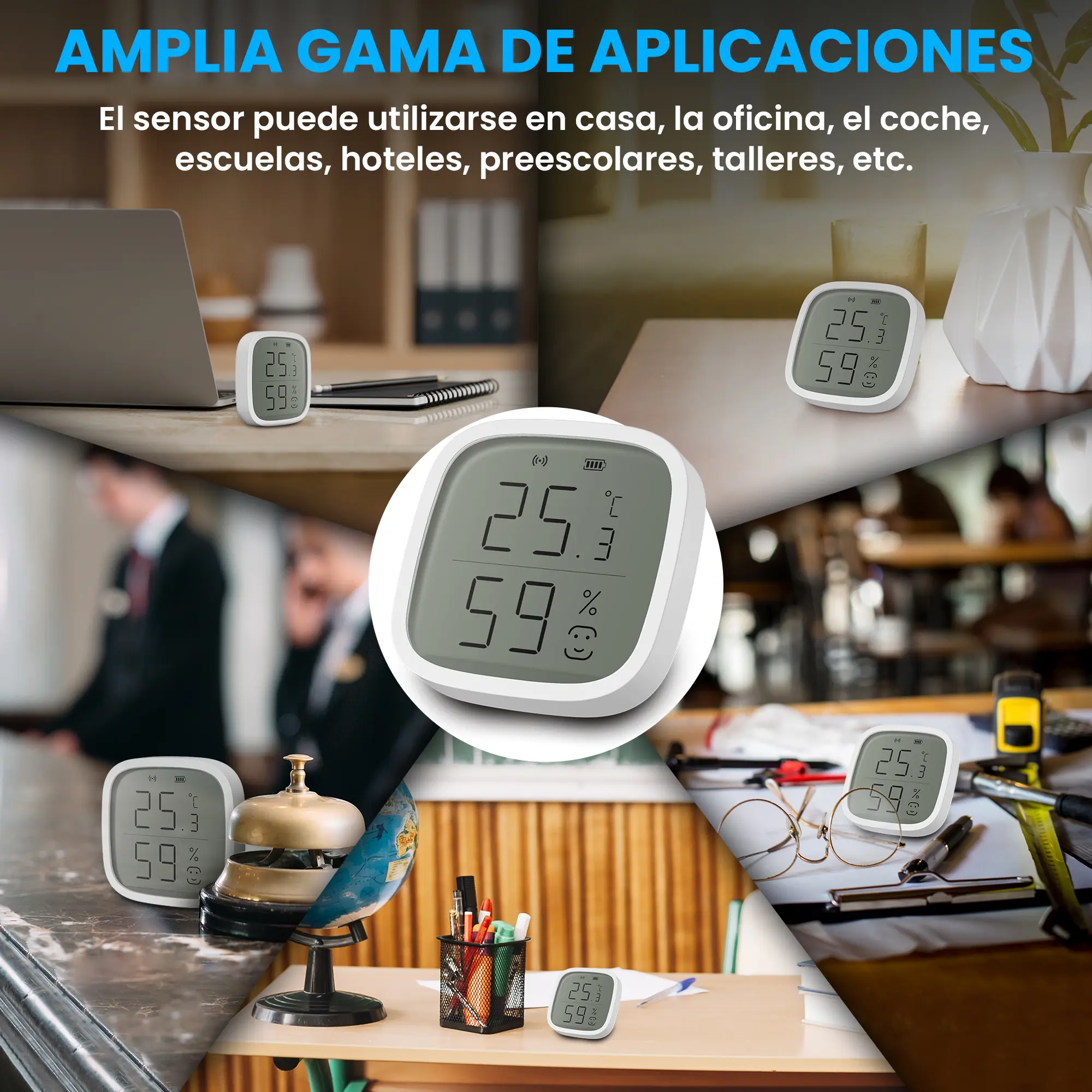 EXTRALINK SMART LIFE SENSOR DE TEMPERATURA Y HUMEDAD batna24