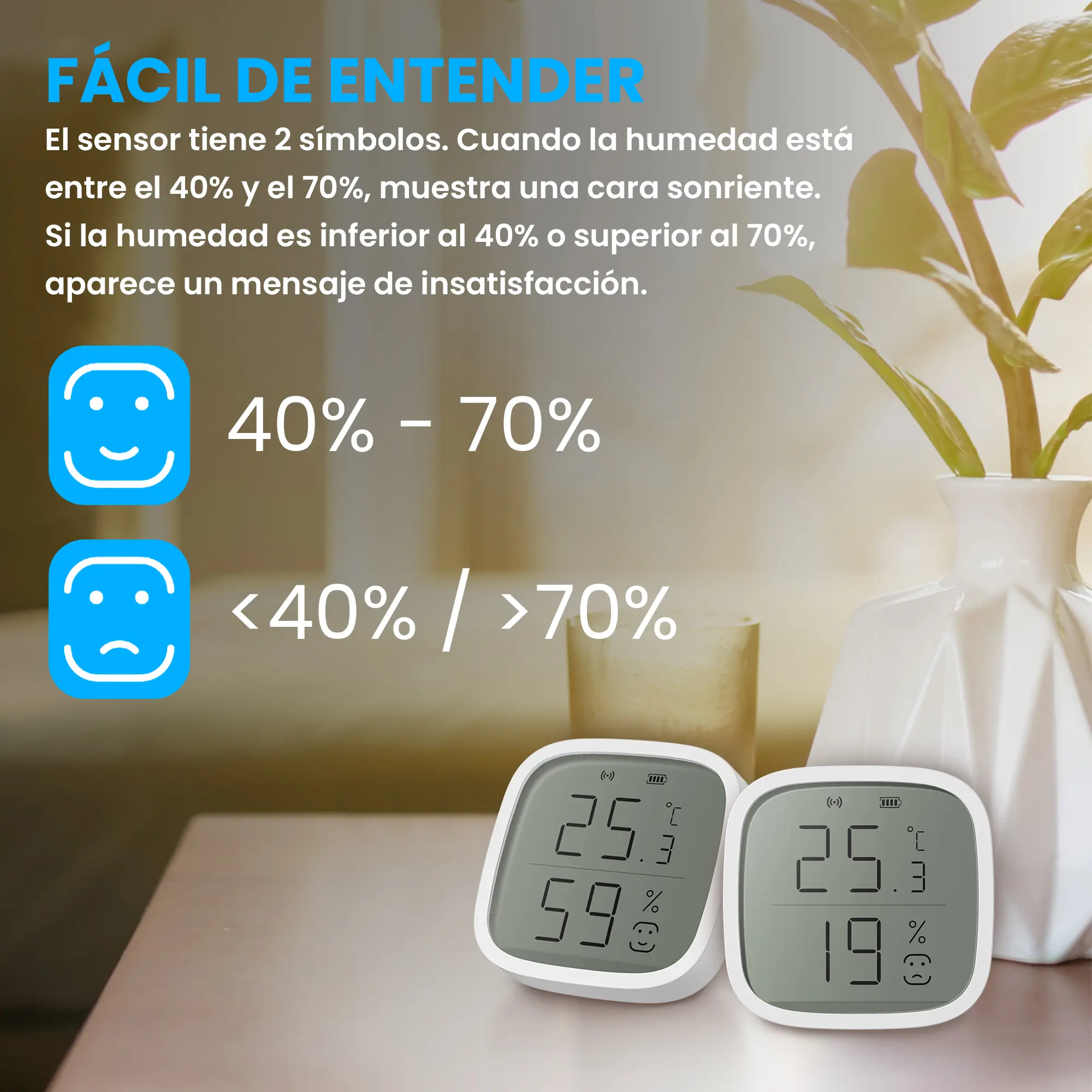 EXTRALINK SMART LIFE SENSOR DE TEMPERATURA Y HUMEDAD batna24