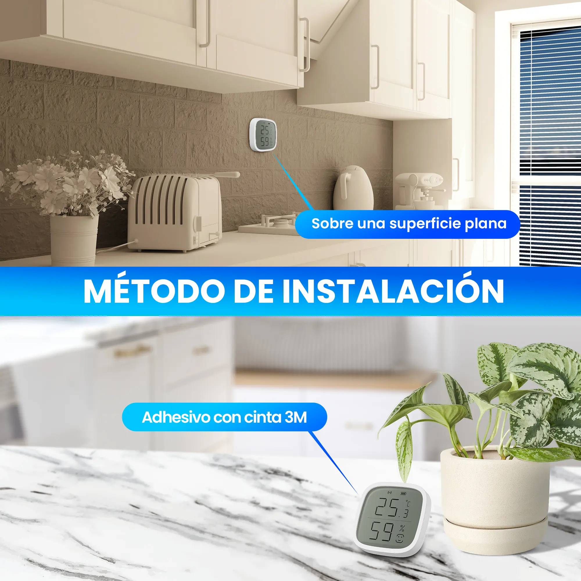 EXTRALINK SMART LIFE SENSOR DE TEMPERATURA Y HUMEDAD batna24