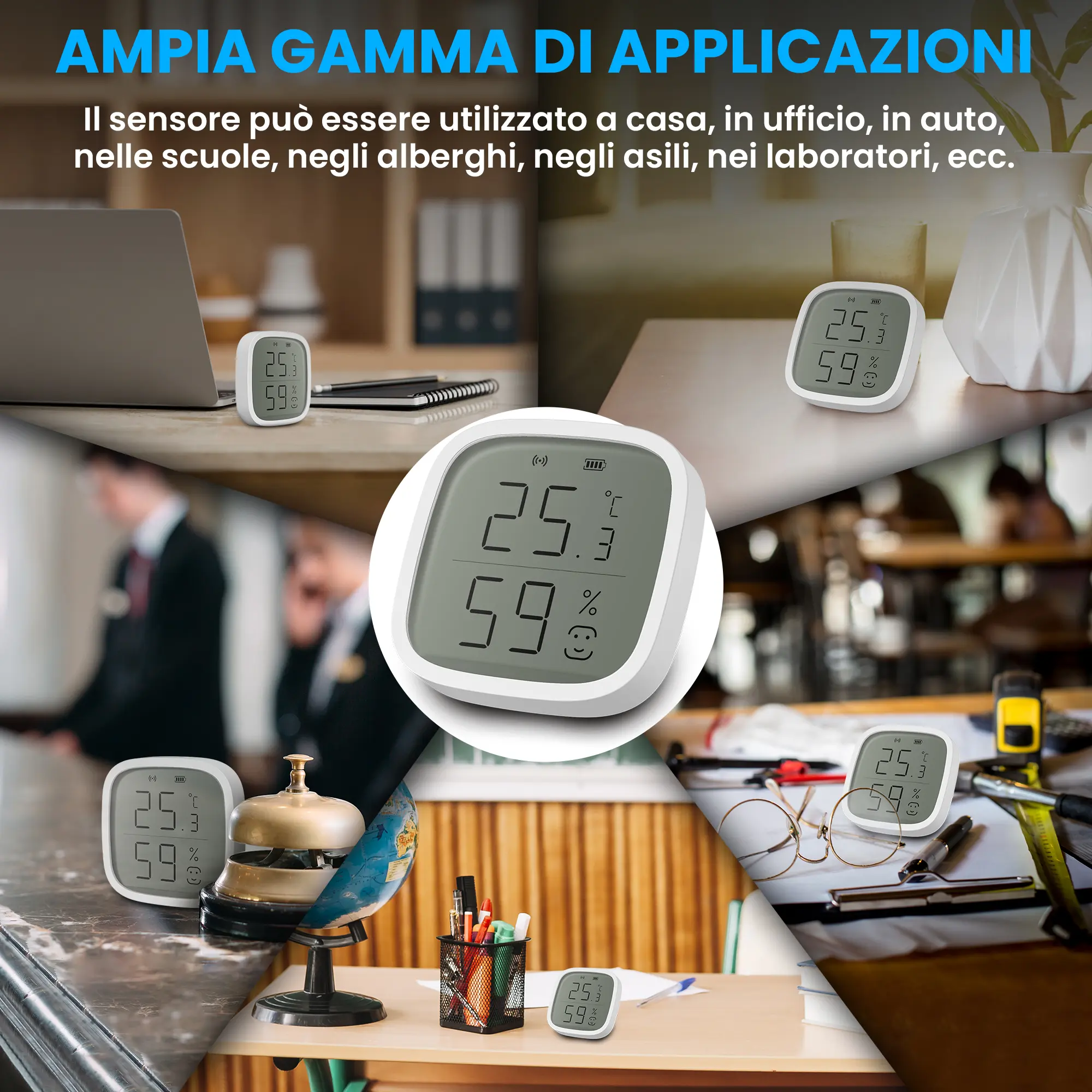 SENSORE DI TEMPERATURA E UMIDITÀ EXTRALINK SMART LIFE batna24