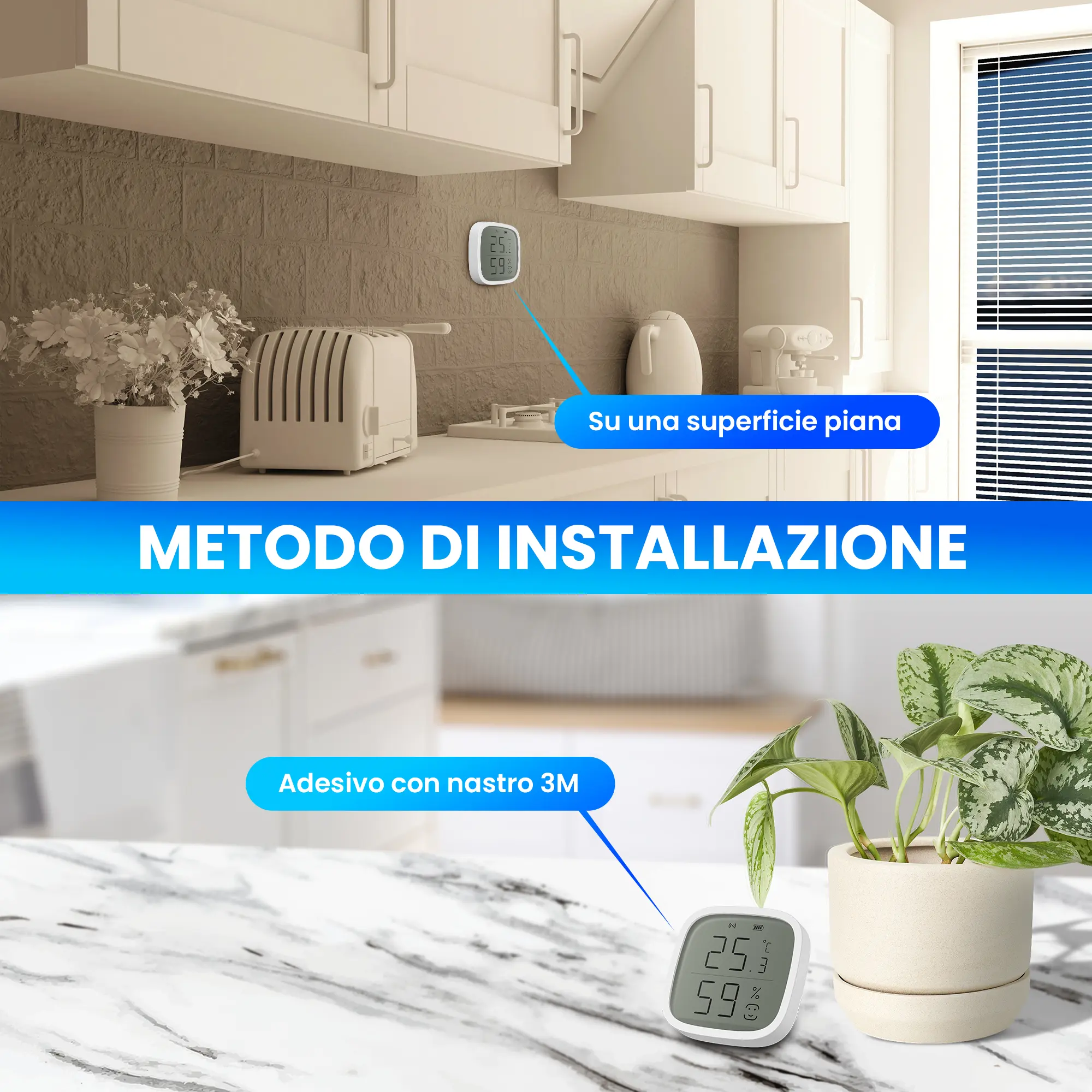 SENSORE DI TEMPERATURA E UMIDITÀ EXTRALINK SMART LIFE batna24