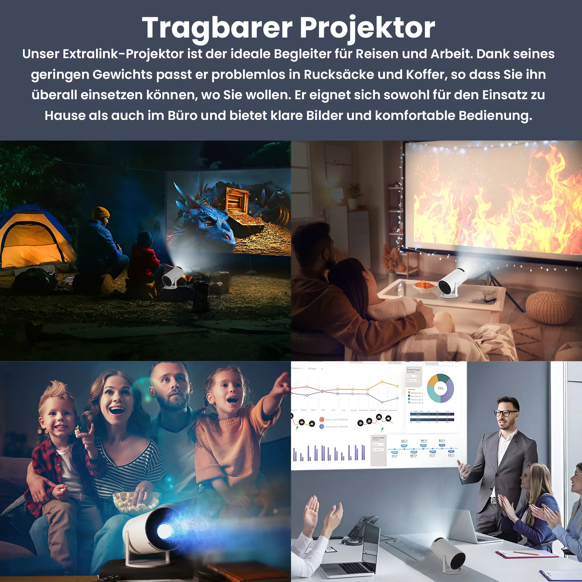 EXTRALINK SMART LIFE SMART PROJEKTOR ESP-300, 120 ANSI, 720P