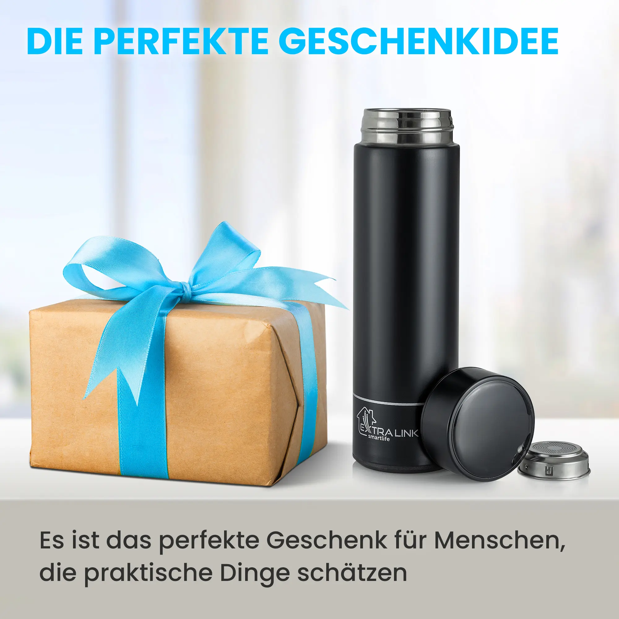 EXTRALINK LED THERMAL MUG WHITE batna24
