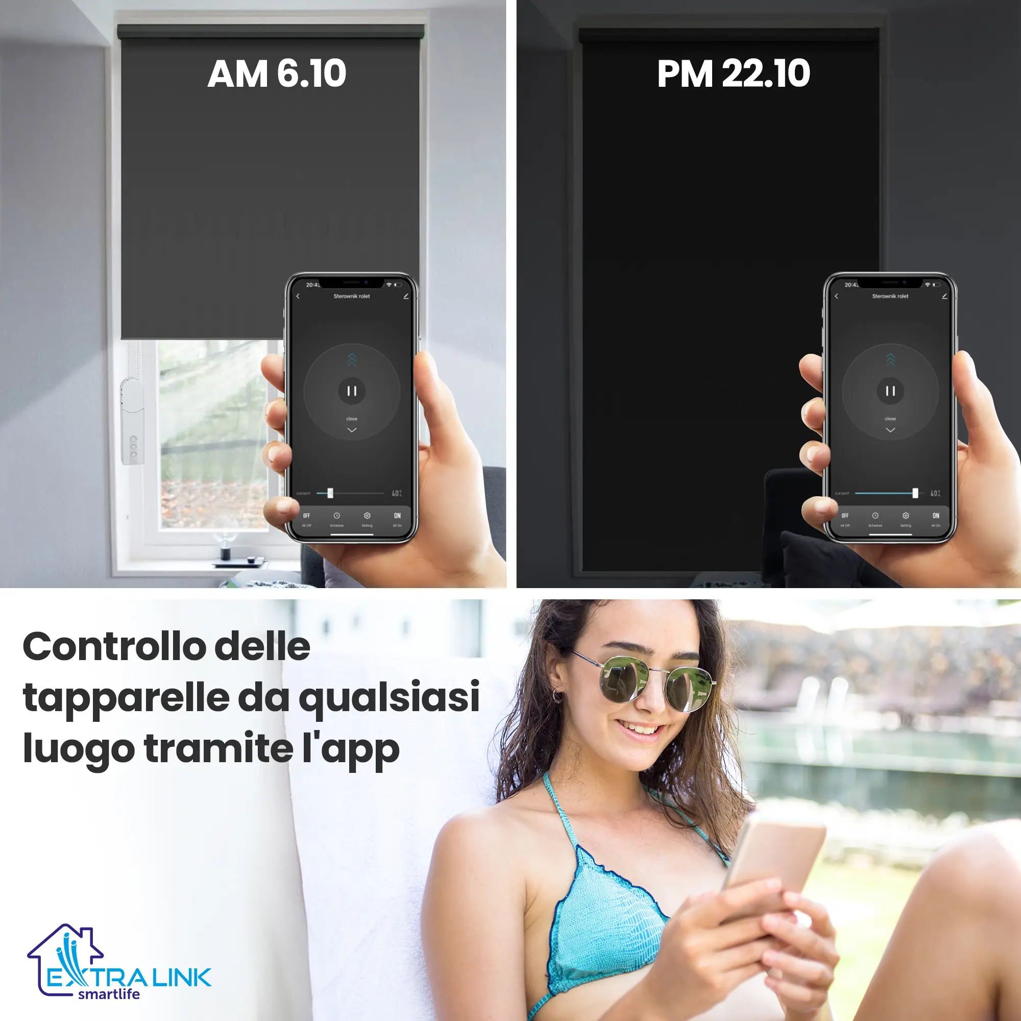 MOTORE PER TENDE A RULLO INTELLIGENTI EXTRALINK ESH-RBM1