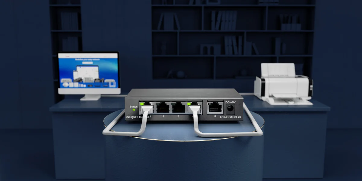 RUIJIE RG-ES105GD 5 PORTS GIGABIT ETHERNET UNMANAGED DESKTOP SWITCH batna24
