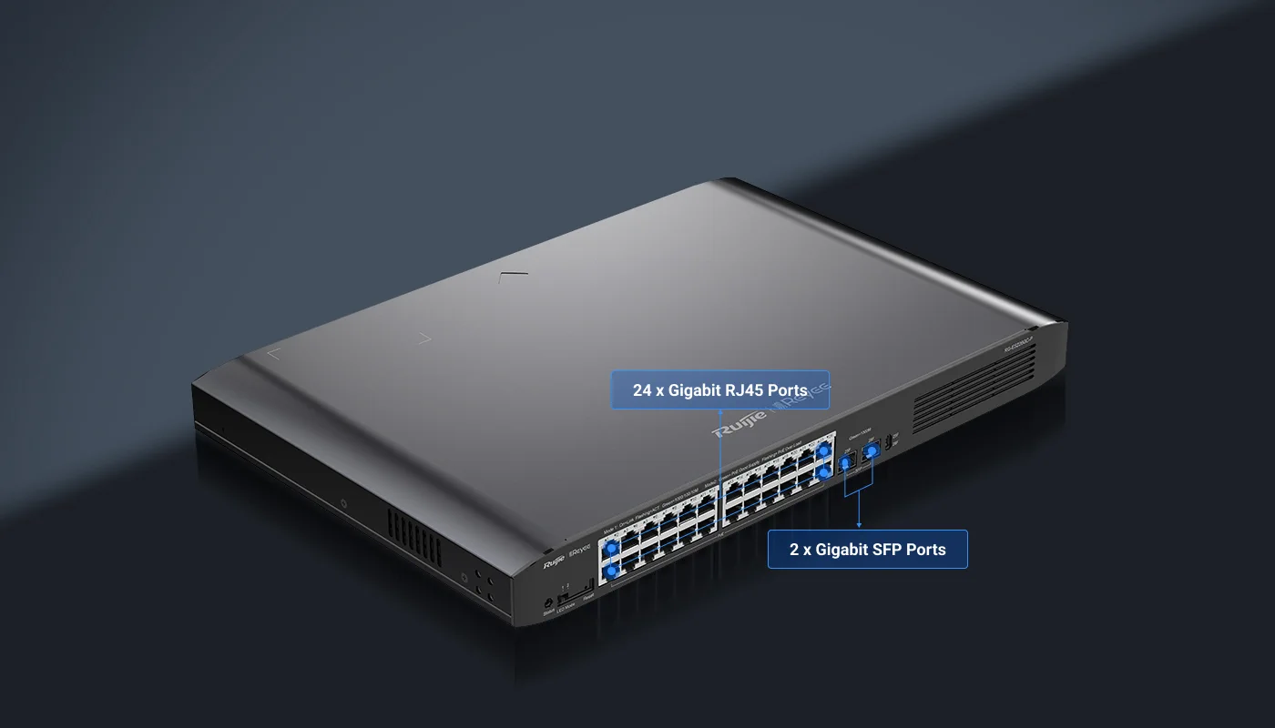 RUIJIE RG-ES206GC-P 6 PORTI GIGABIT SMART CLOUD MANANGED POE SWITCH, 4X POE , 2X UPLINK, 54W batna24