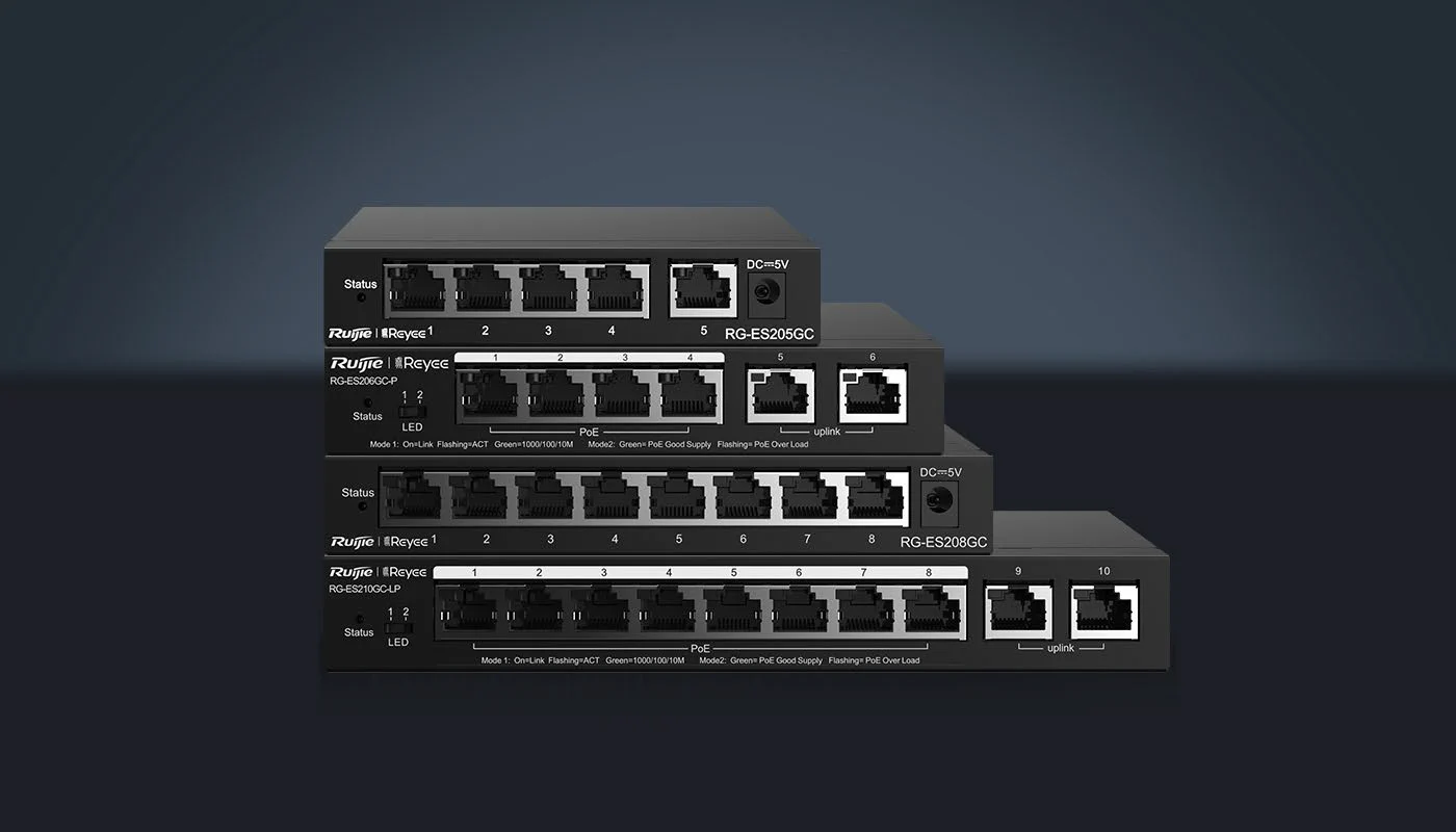 RUIJIE RG-ES205GC-P 5 PORTI GIGABIT SMART CLOUD MANANGED POE SWITCH, 4X POE , 54W batna24