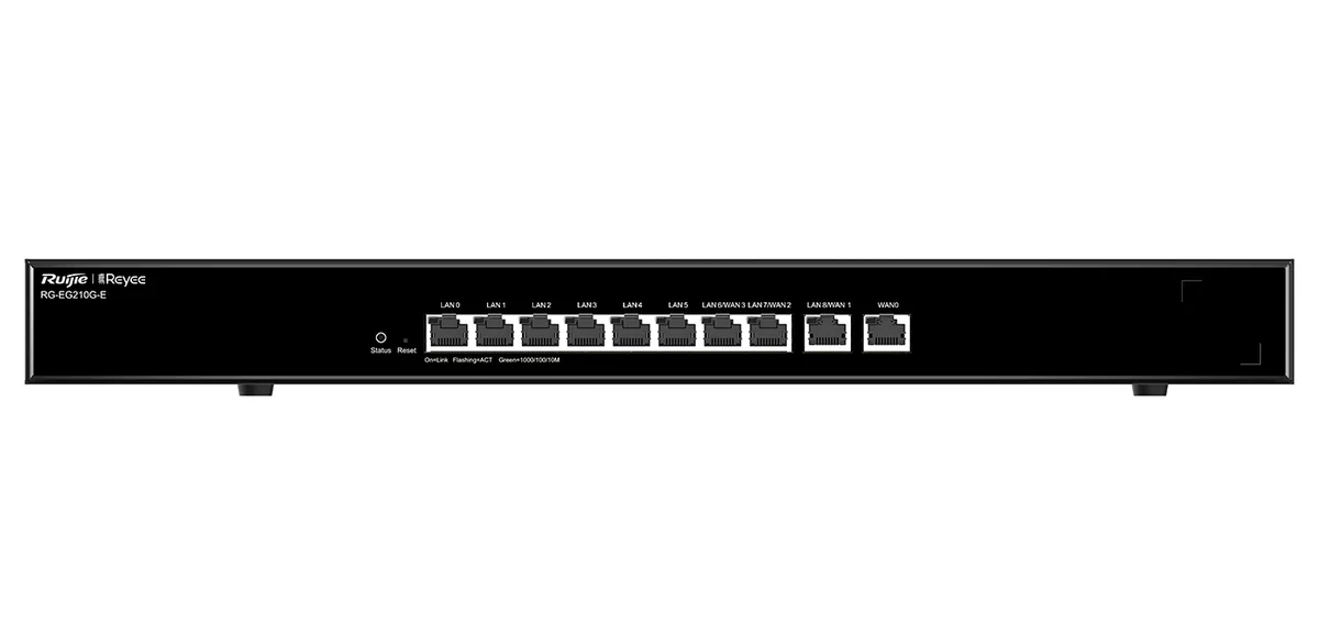 RUIJIE RG-EG210G-E REYEE 10-PORT GIGABIT CLOUD MANAGED ROUTER, 10X GE, 200 USERS, 1GBPS BANDWIDTH batna24