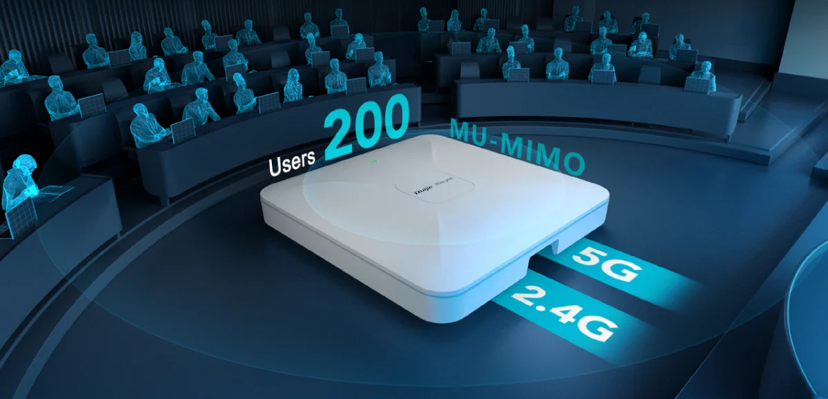 RUIJIE RG-RAP2200(F) REYEE WI-FI 5 1267MBPS CEILING ACCESS POINT, 2X FE, 48 CLIENTS batna24
